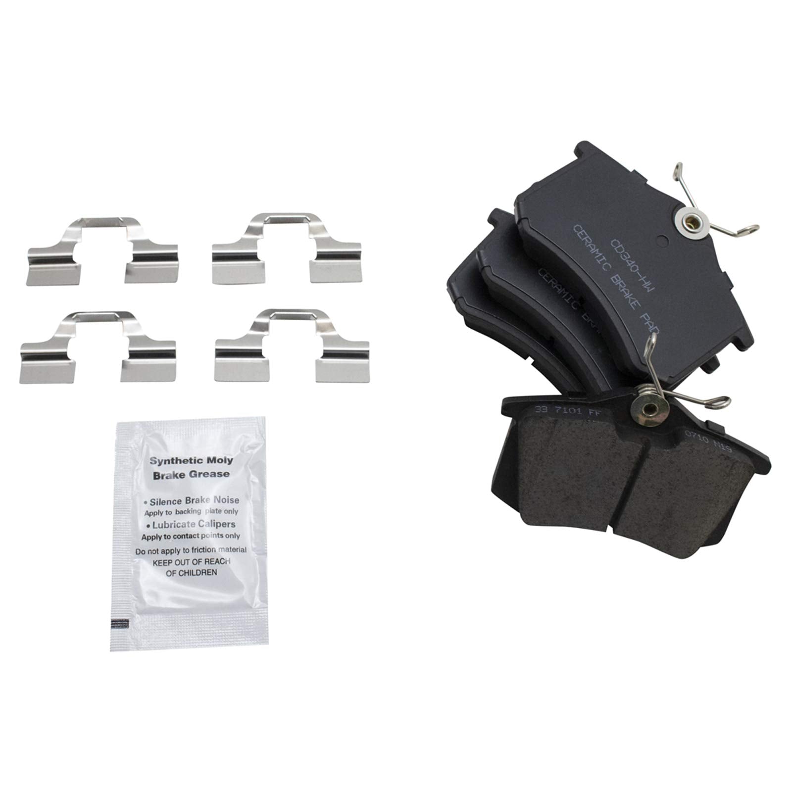 Trq Rear Brake Pad & Rotor Kit Brake Pads Brake Rotor Ceramic Compatible With 2002 Audi A4 Quattro S4