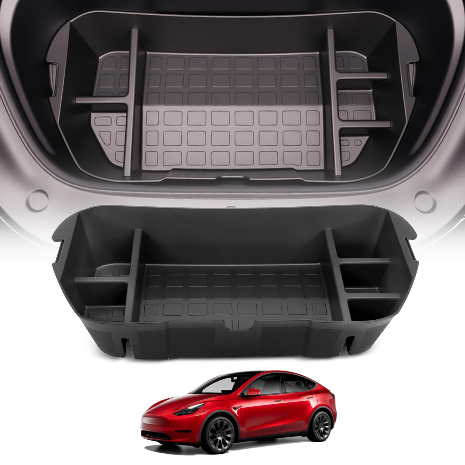 YHTAUTO Front Trunk Organizer Compatible with Tesla Model Y 2020 2021 2022 2023 2024, Frunk Storage Organizer Storage Box fits T