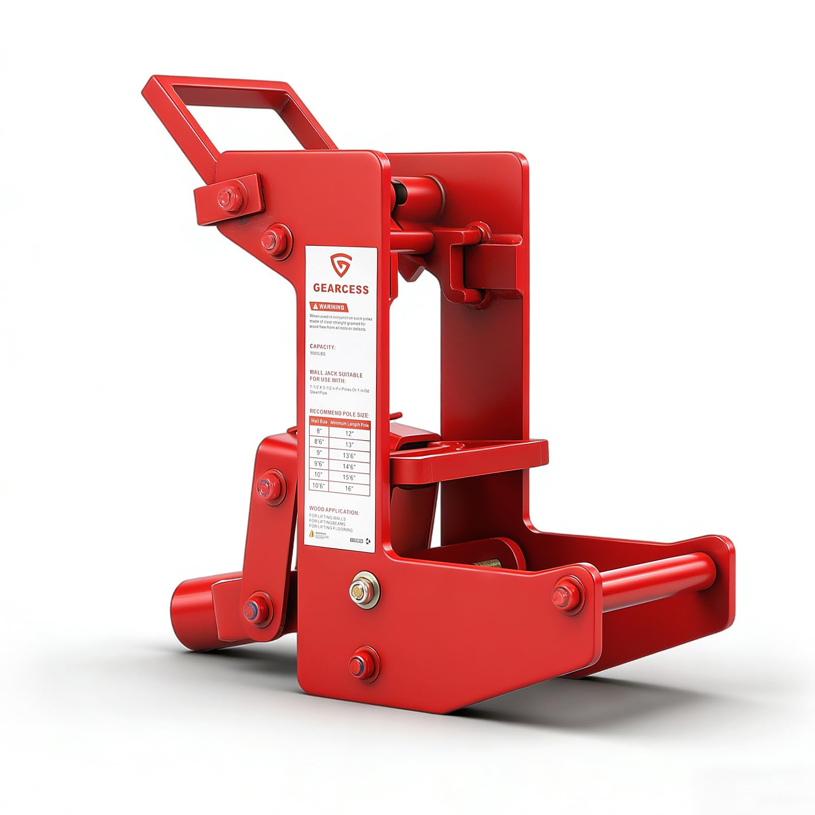 1 Pack Wall Jack, 1000 lbs Heavy Duty Wall Jacks for Framing, fit for 1-1/2    3-1/2 in Wood Pole and 1 in OD Steel Pipe, Mallea