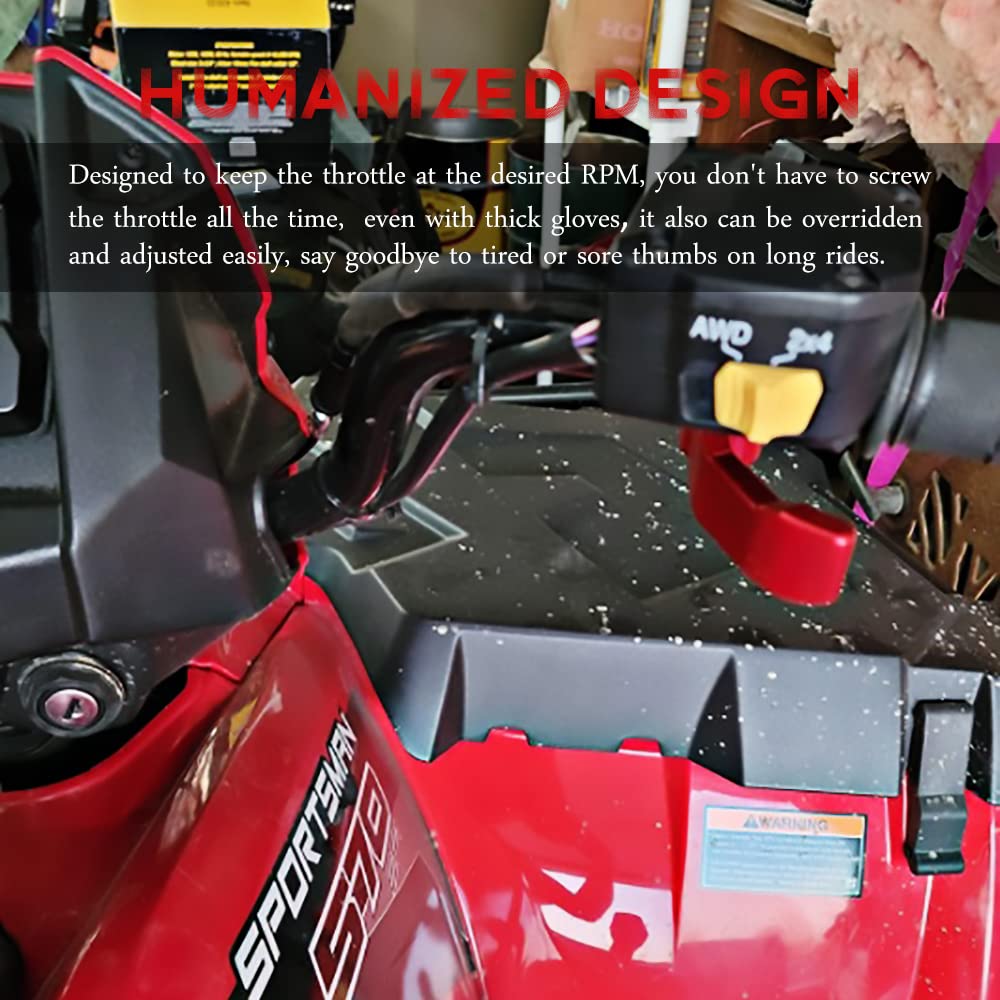 Samman Thumb Throttle Lever for Polaris Sportsman/Scrambler 2009-2021, Red, Plastic, Model Lever-red