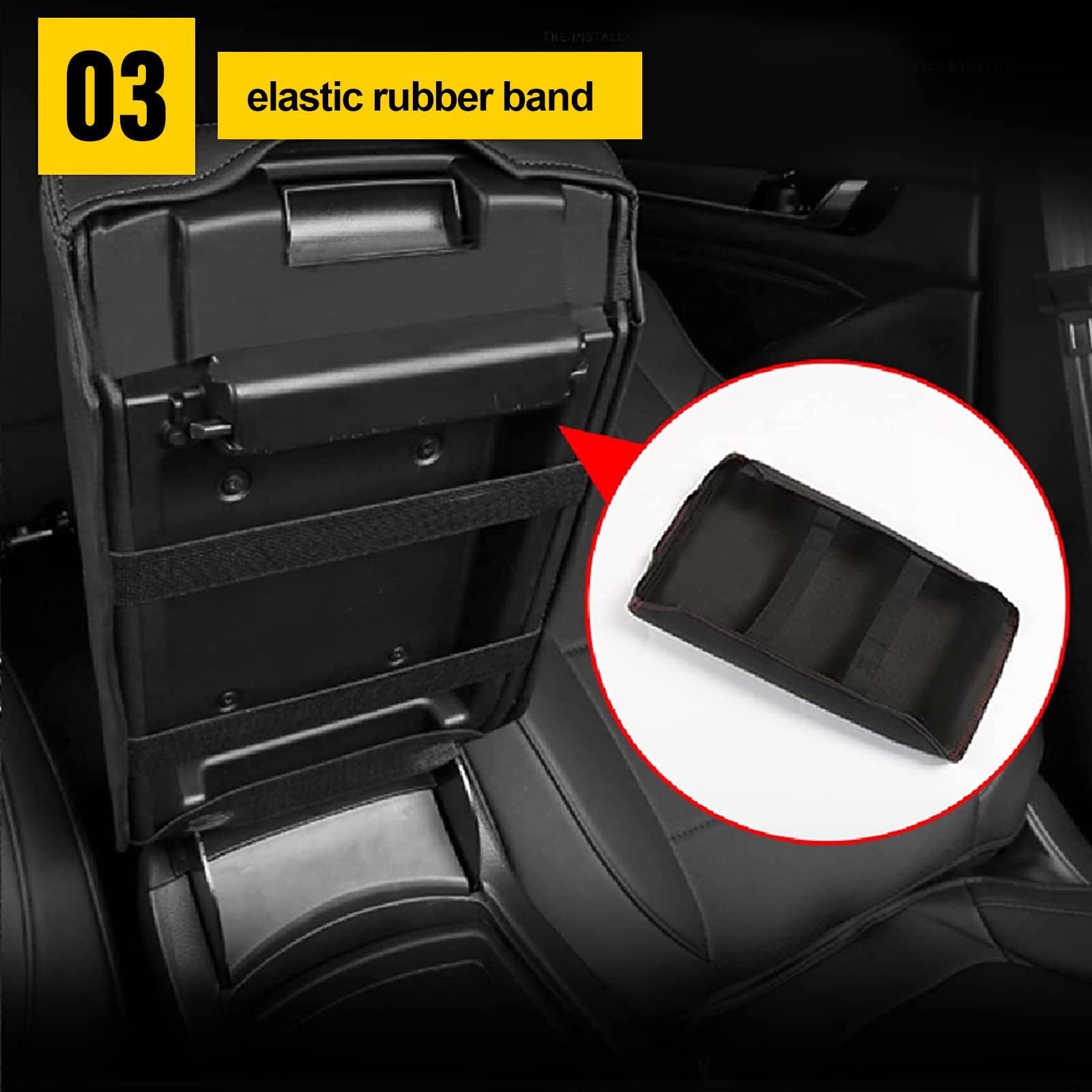 Aomsazto Armrest Cover For Civic Honda 2012-2015 Black Center Console Pad For Civic