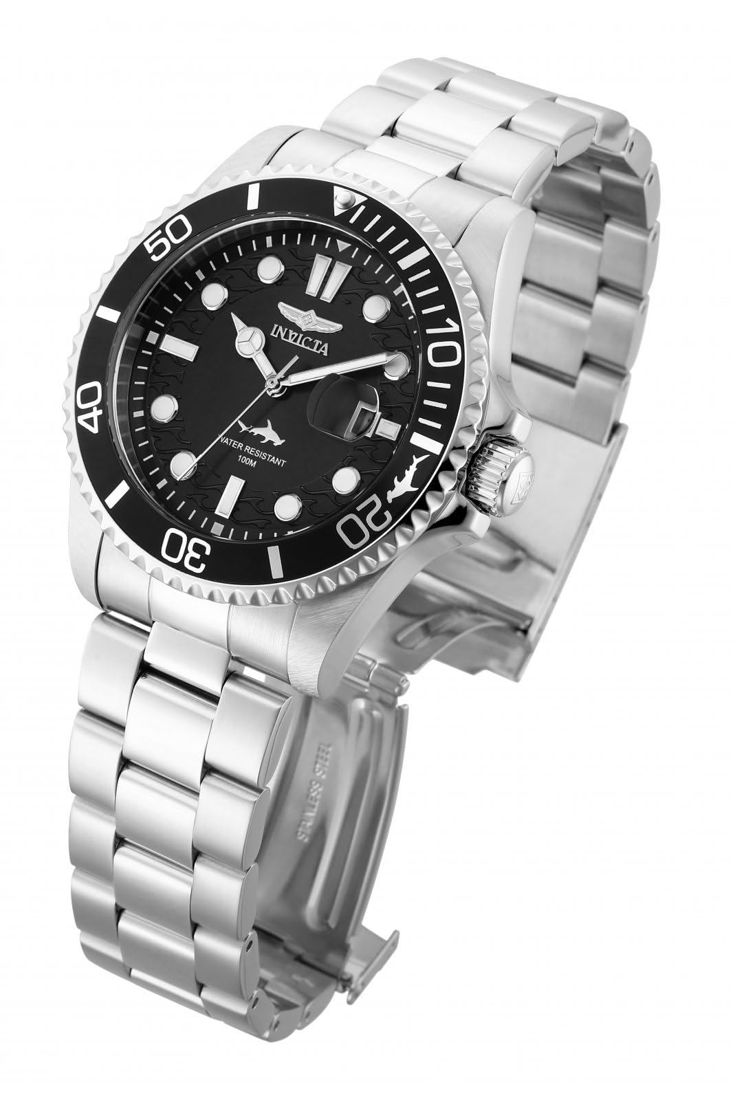 Invicta Men's Pro Diver Quartz Watch, 43mm Silver Stainless Steel, Model 30018