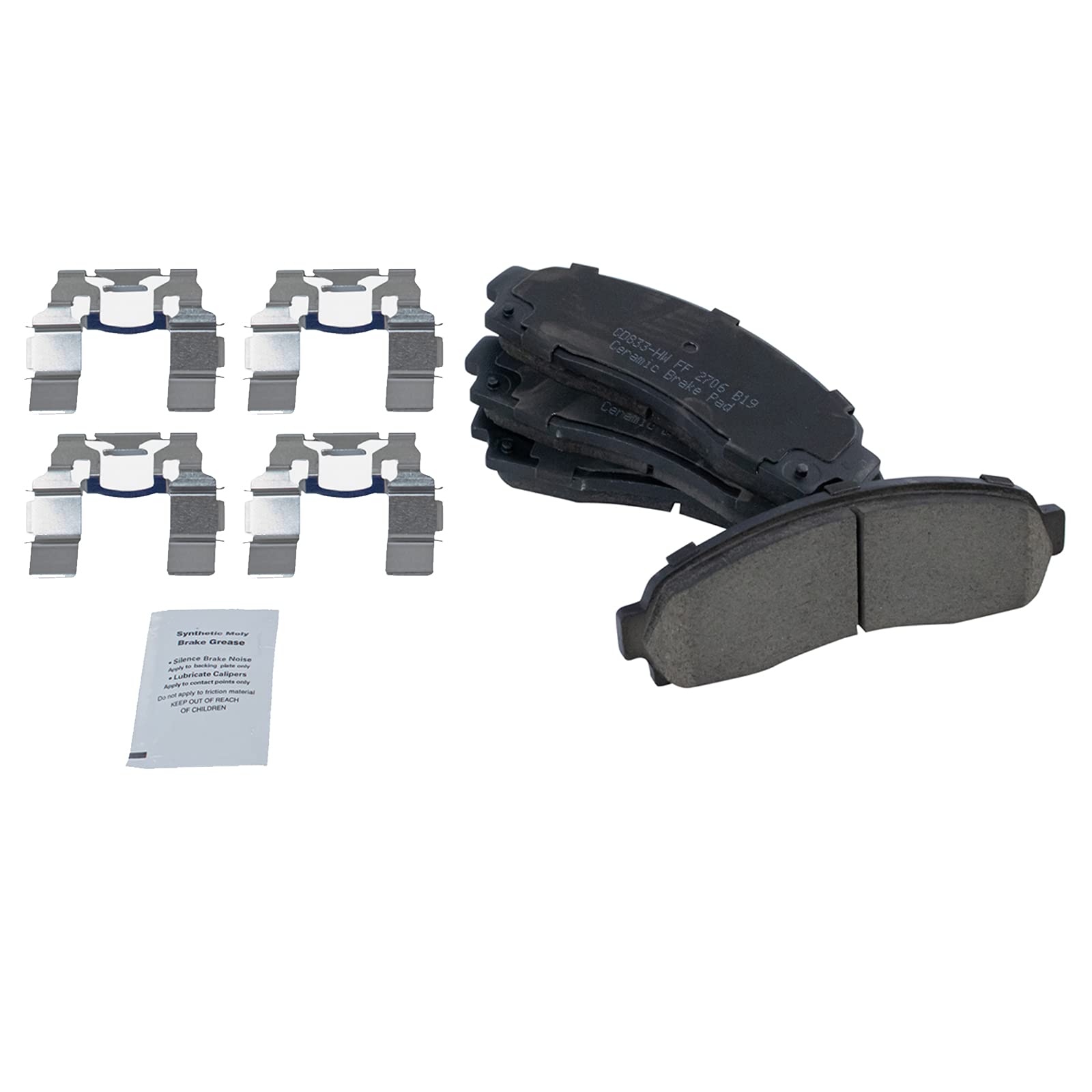 Trq Front Brake Pad & Rotor Kit Brake Pads Brake Rotor Ceramic Compatible With 2001-2003 Ford Explorer Sport 2001-2005 Explorer