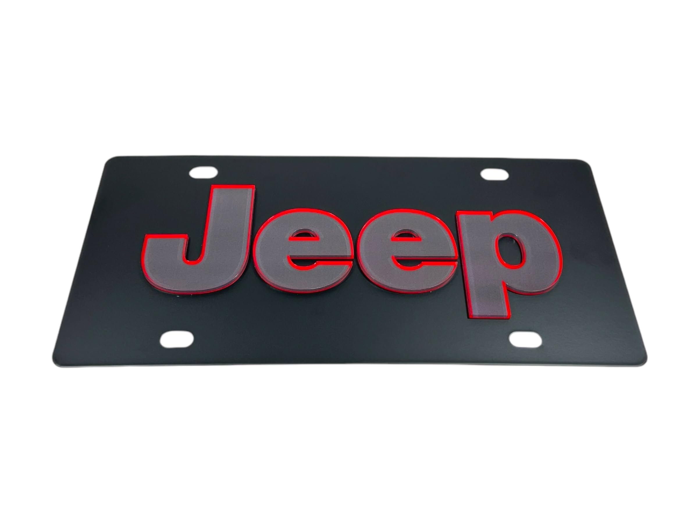 Eurosport Daytona- Compatible With -, Jeep Word - Carbon Steel License Plate