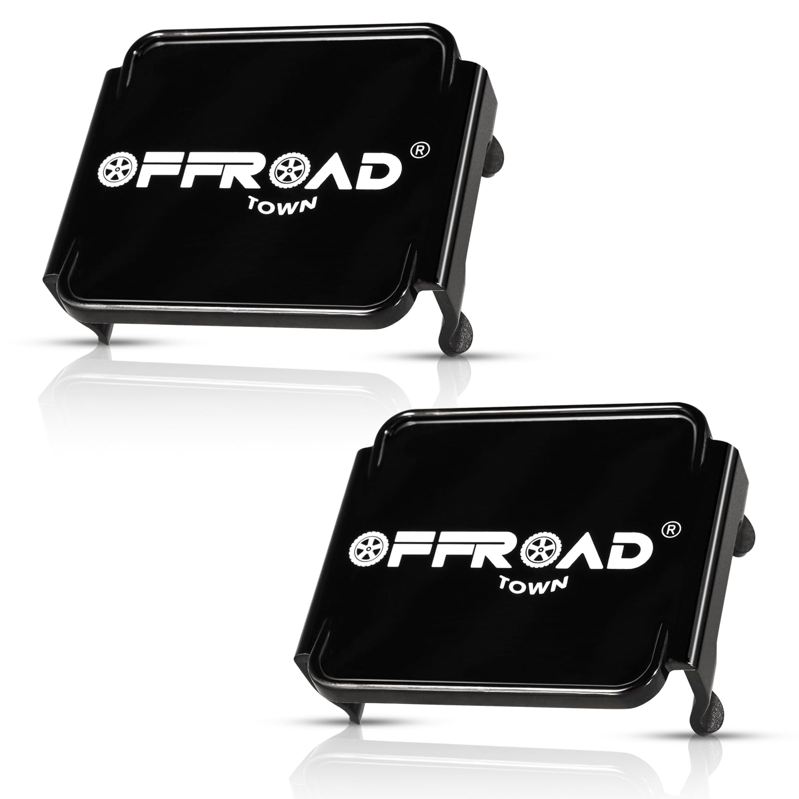 OFFROADTOWN LED Cube Lights Covers 2PCS 3 Inch Black Square LED Pods Covers Offroad Light Covers Polycarbonate Lens Protective L