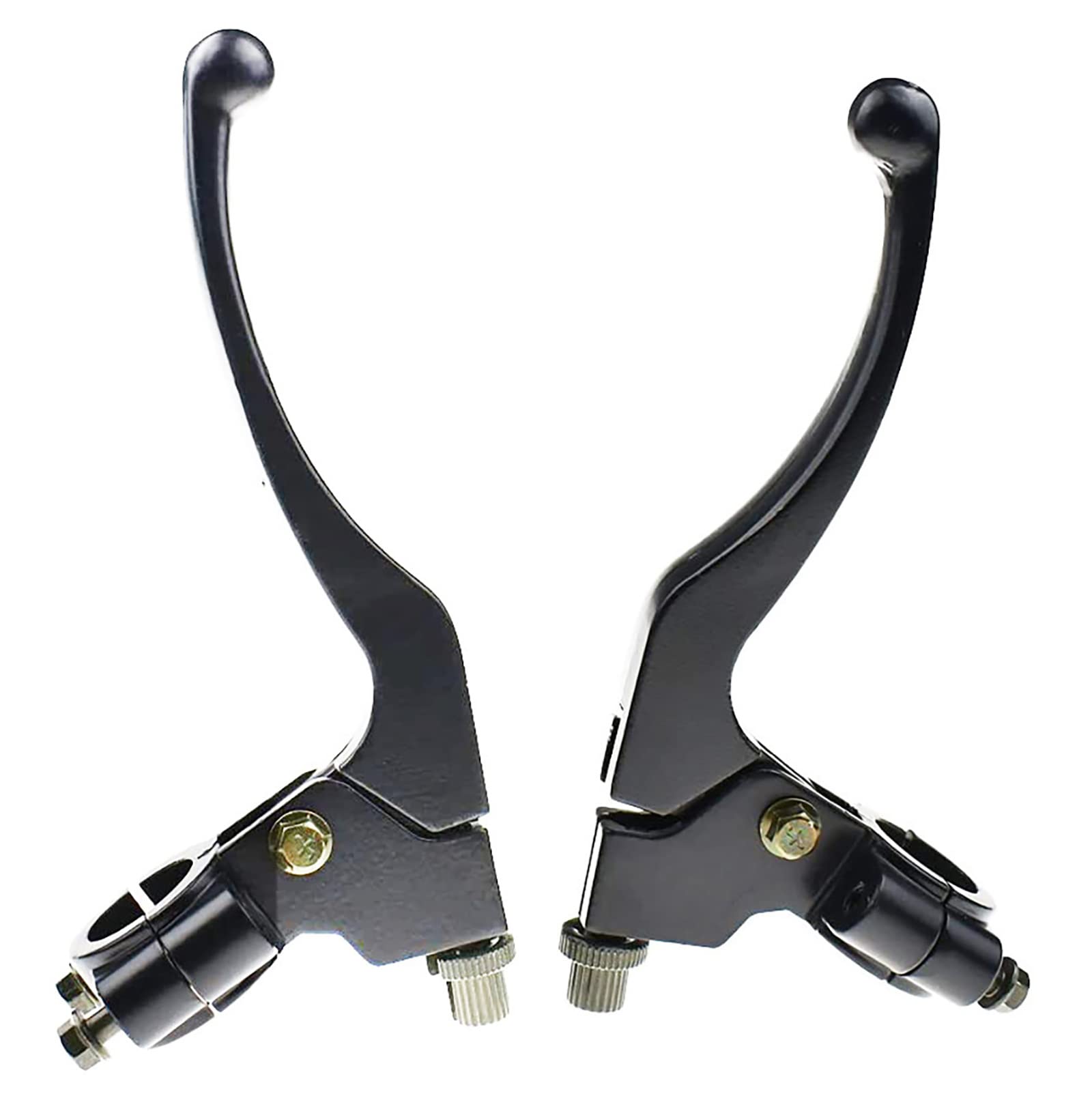 KAKO Clutch Brake Handle Lever Perch for Left Right 7/8'' Black Universal Motorcycle Handlebar for Honda CR XL XR CRF XR80 XR100