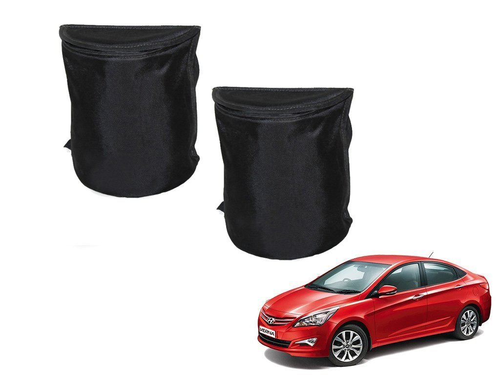 Kozdiko Semi Cylindrical Car Dustbin Set of 2 Pcs for Verna Fluidic 4S