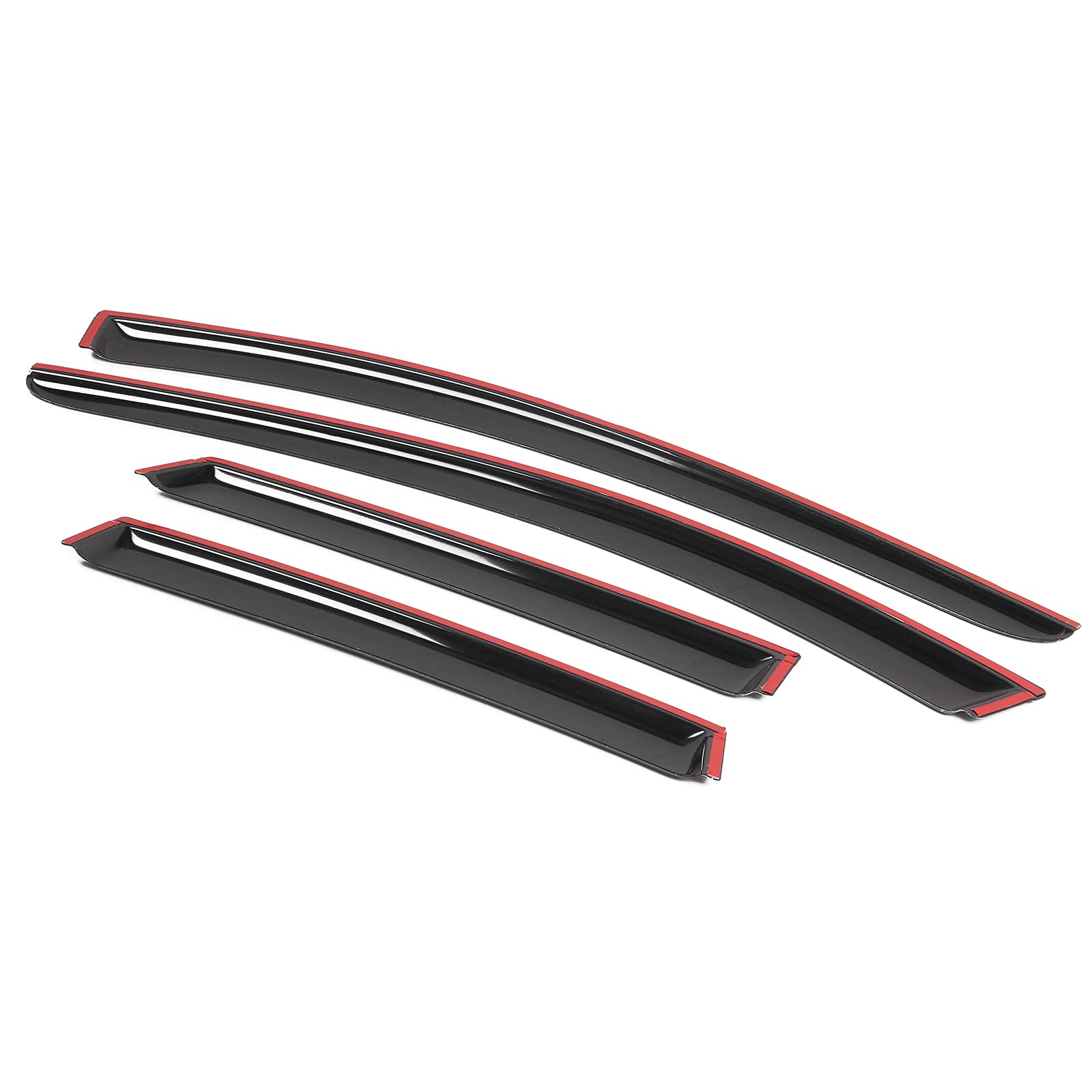 IKON MOTORSPORTS, Window Visor Compatible with 2015-2024 Nissan Murano, Slim Style Acrylic Black Sun Rain Wind Guards Vents Shad