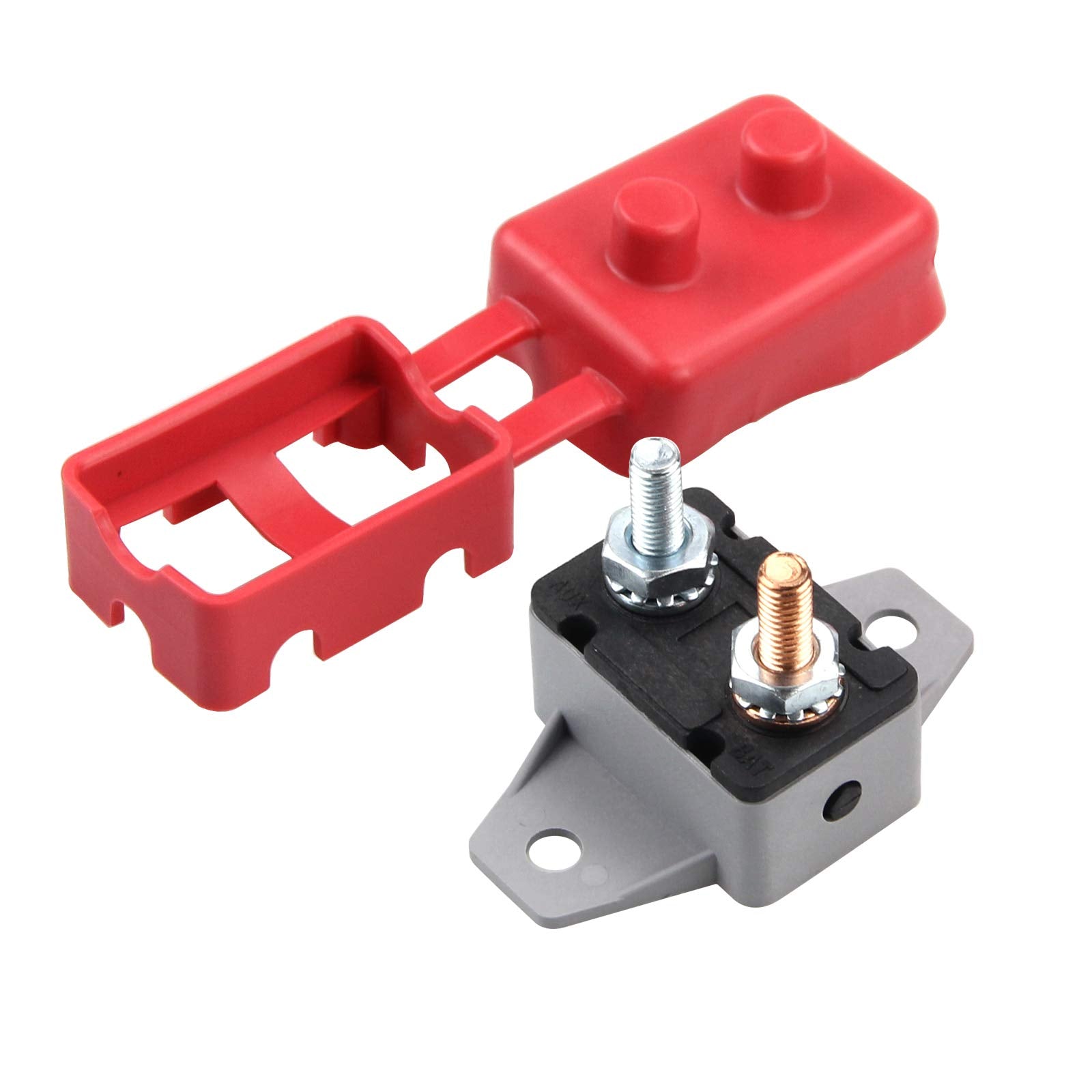 ZOOKOTO 12V/24V Stud Bolt Type Manual Reset Circuit Breaker 50A with Cover for Marine Boat, Battery Chargers, Trucks, Buses, Ele