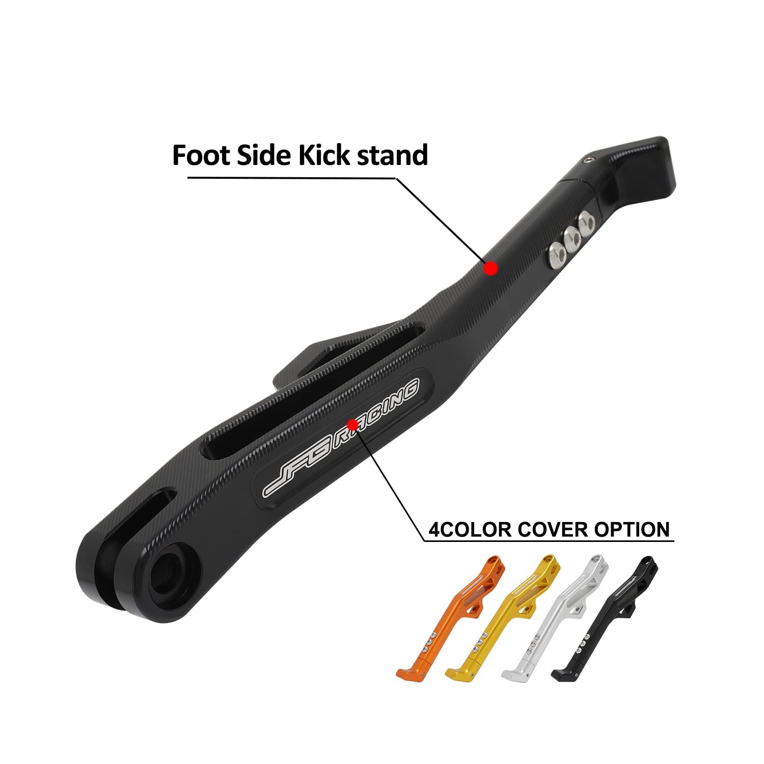 JFG RACING Kickstand for Surron Light Bee, CNC Foot Pegs Kick Stand for Electric Dirt Bike Surron Light Bee X/Surron Light Bee S