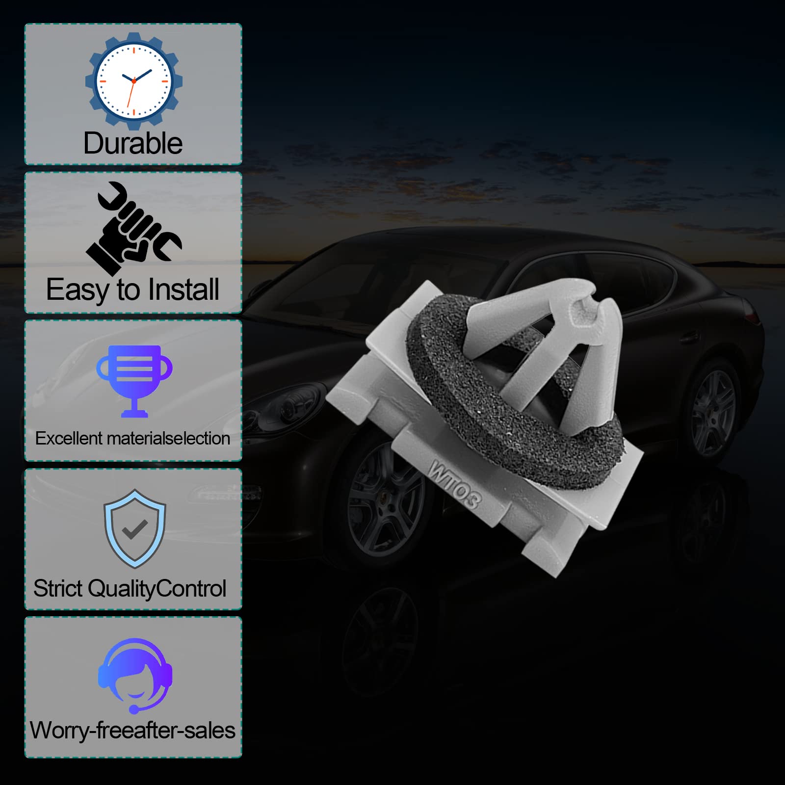 20Pcs Rocker Moulding Clip & Fender Exterior Trim Clips Compatible with Jeep Grand Cherokee Compass 68172491AA 68271803AA 683956