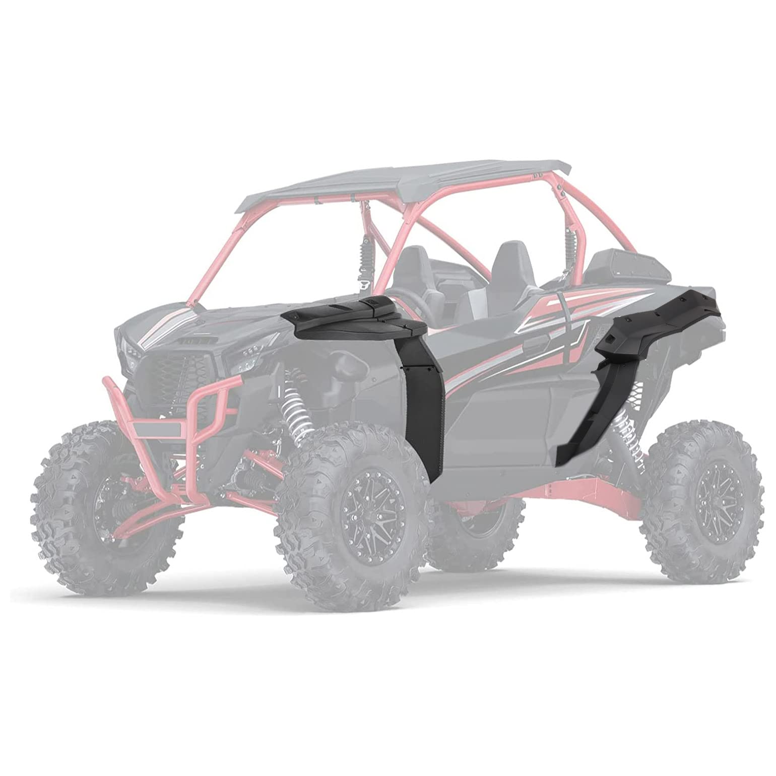 KEMIMOTO UTV Wide Fender Flare Compatible with Kawasaki Teryx KRX 1000 2025-2020 HDPE Heavy-Duty Extended Front Rear Fender Flar