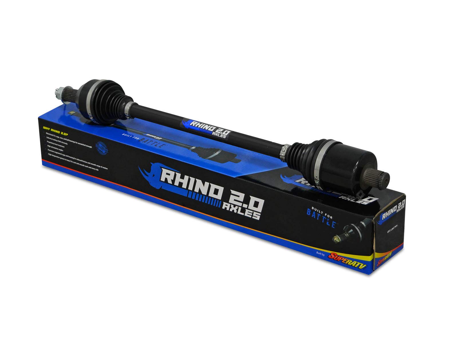 Superatv Heavy Duty Rhino 2.0 Stock Length Axle For Polaris Rzr Xp Turbo (2016-2021) - Rear