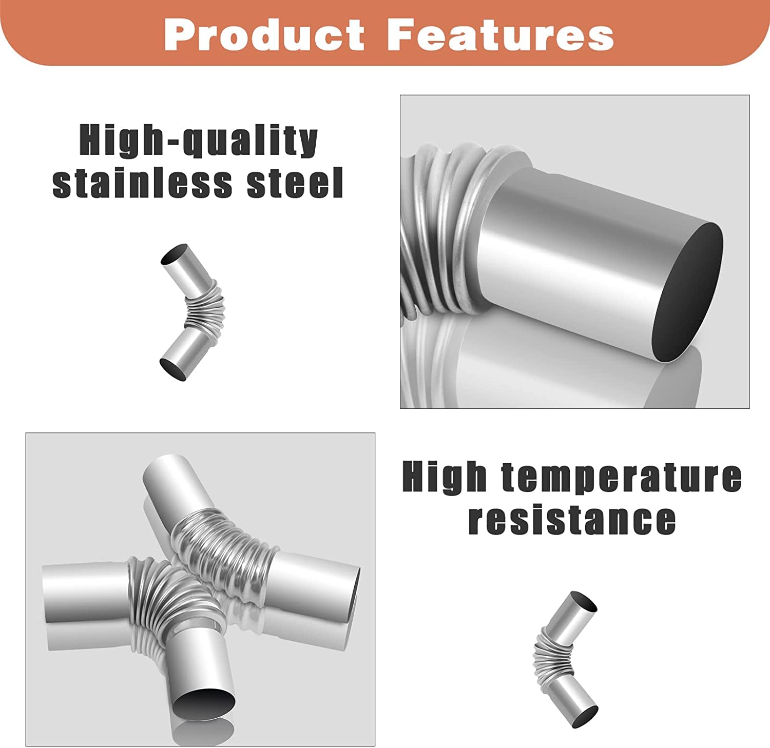 25Mm Air Parking Heater Exhaust Pipe Tube Elbow Connector Stainless Steel Windproof Cap Gas Water Heater With 2 Connector For Di