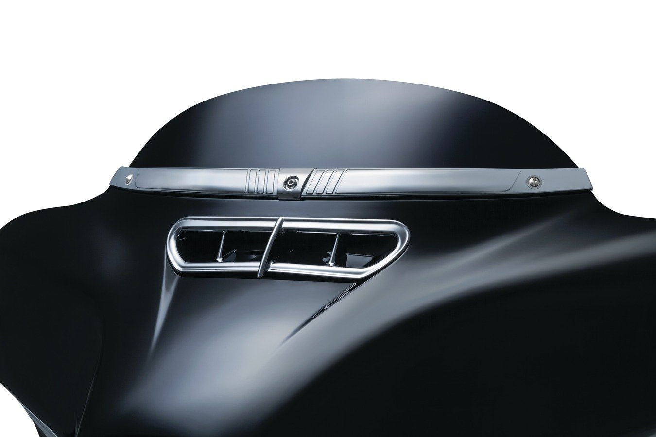 Kuryakyn 6901 Motorcycle Accessory: Front Fairing Vent Accent For 2014-19 Harley-Davidson Touring & Trike Motorcycles, Chrome