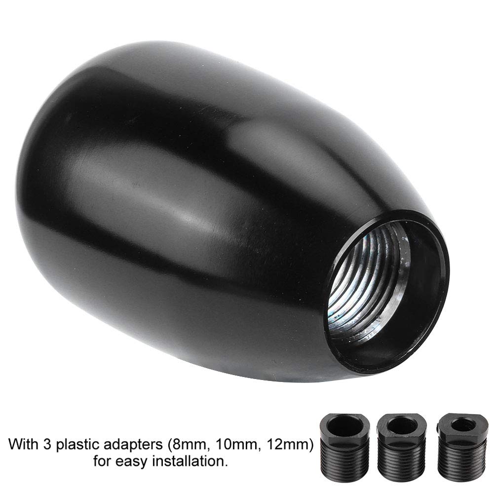 Dweekiy Gear Shift Knob,Car Universal Modification Manual Knob Gear Shift Head Shifter 6 Speed(Black)