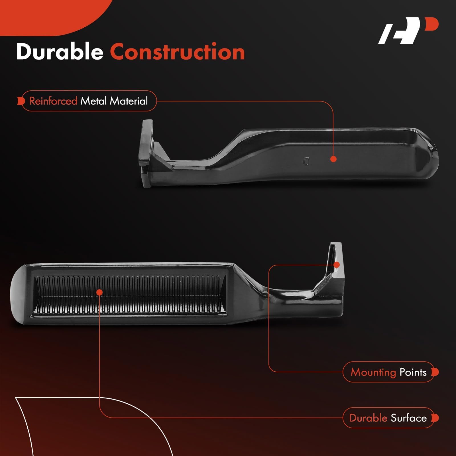 A-Premium - Interior Door Handles All Metal Pair Front Rear Driver & Passenger Side - Compatible with 1987-1997 Ford F150 F250 F