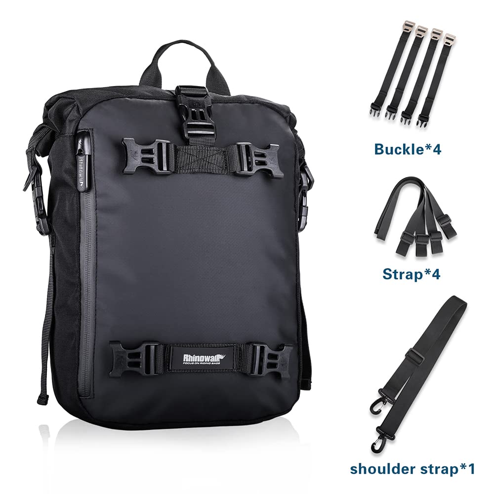 Rhinowalk Motorcycle Tail Bag 10L Waterproof Motor Pannier Bag Motor Travel Luggage Motorbike Rear Rack Trunk Storage Bag Profes