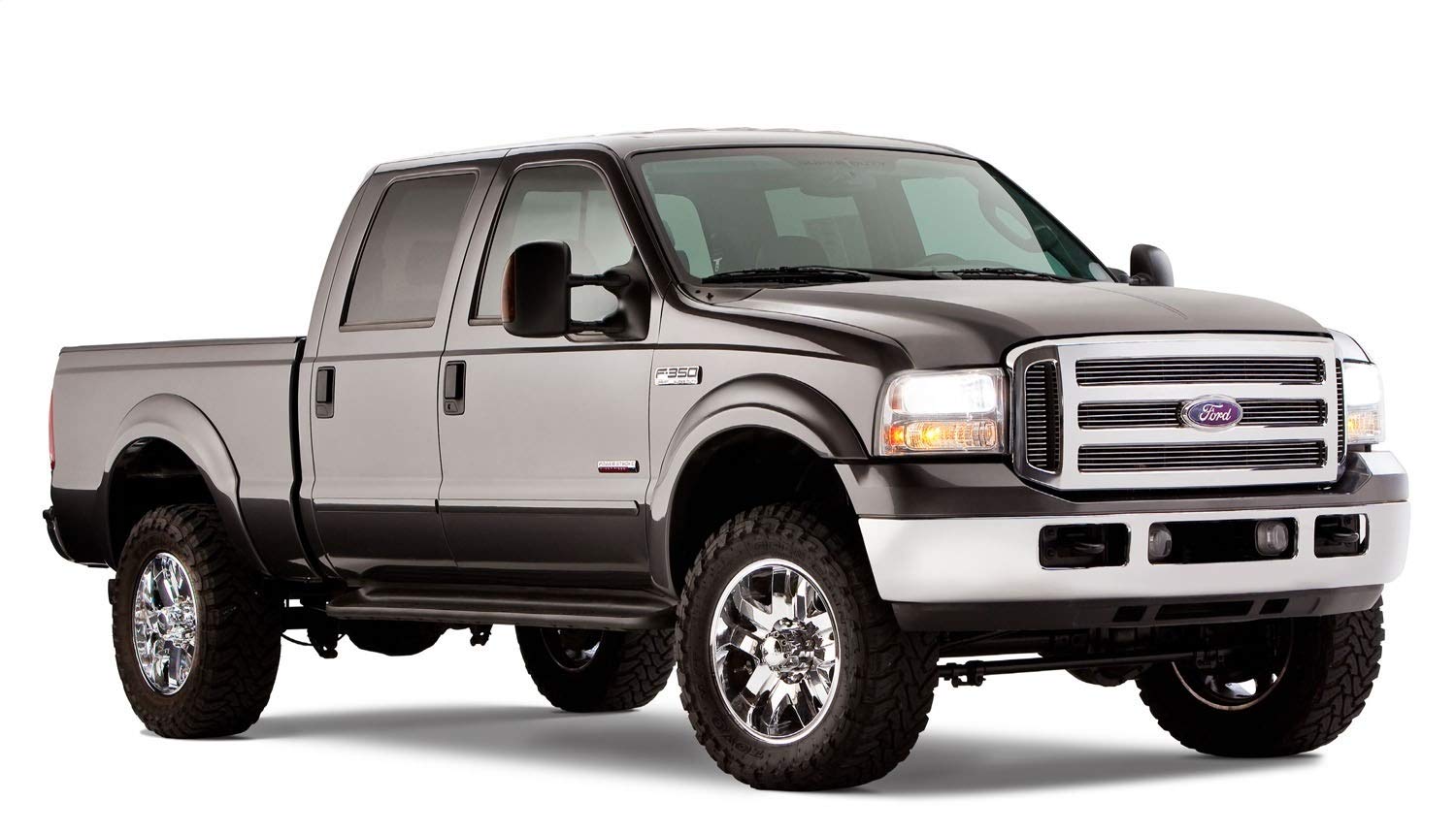 Bushwacker Oe Style Factory Front & Rear Fender Flares | 4-Piece Set, Black, Smooth Finish | 20909-02 | Fits 1999-2007 Ford F-25