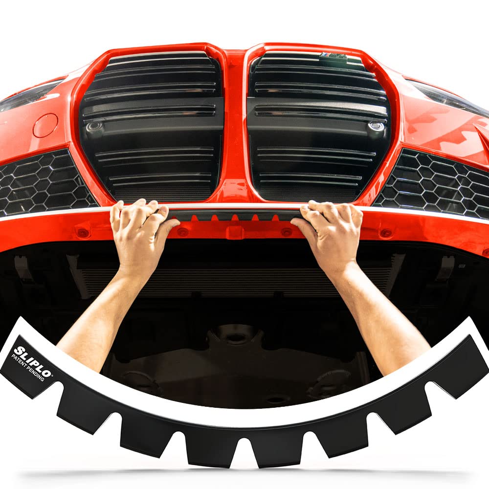 8 Pack Sliplo Ultra Universal Front Bumper Scrape Guard Skid Plate Bumper Front Lip Protection For Lowered Cars, Carbon Fiber Sp
