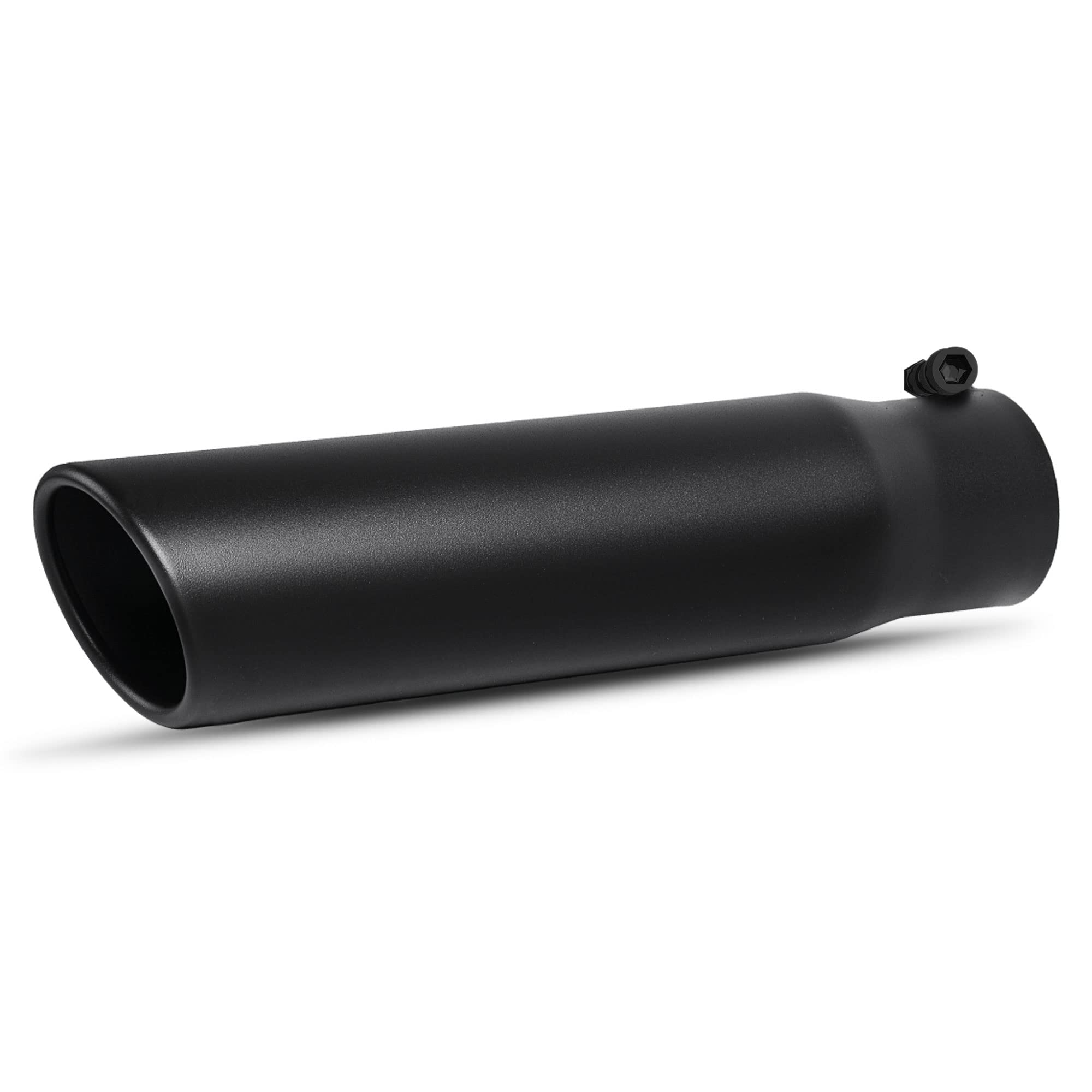 AUTOSAVER88 2.5 Inch Exhaust Tip, 2.5'' Inlet 3'' Outlet 12'' Overall Length Stainless Steel Exhaust Tail Tip, Fits 2 1/2 Inch O