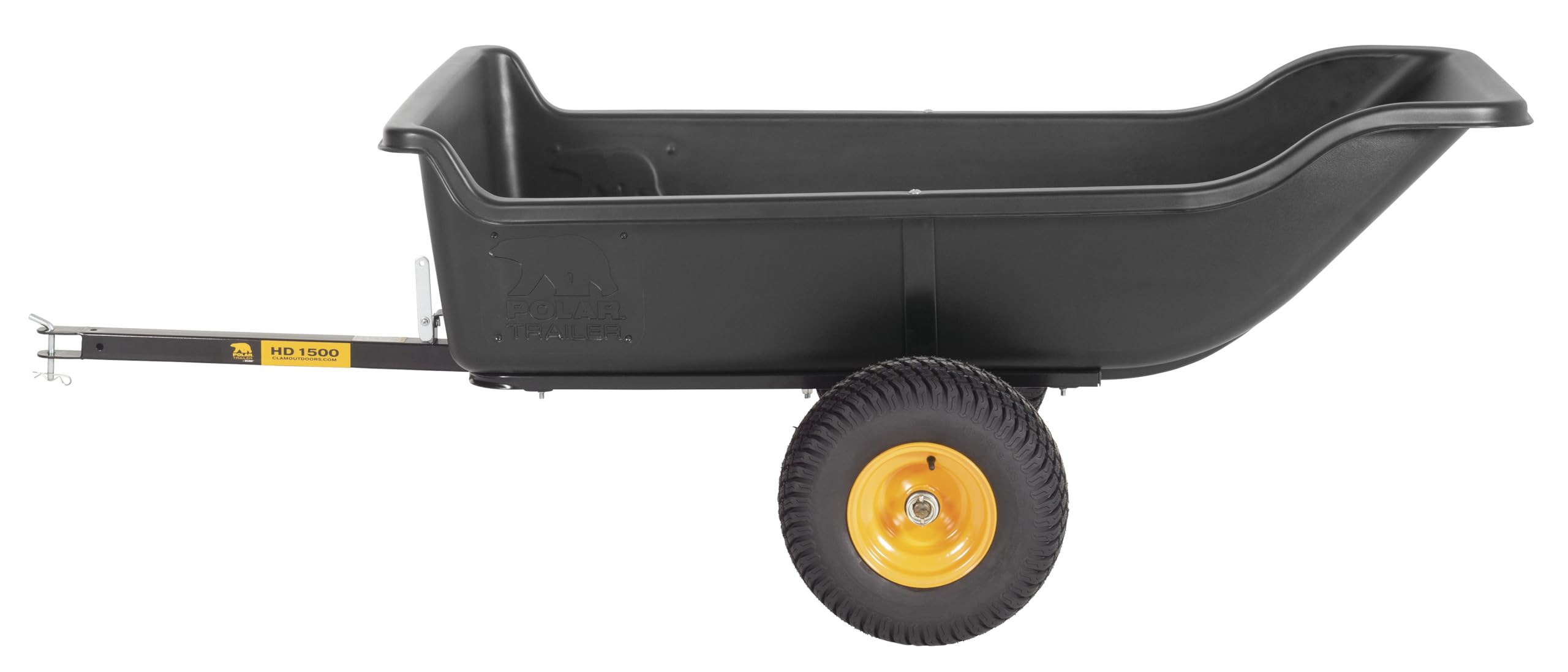 Polar Trailer 8233 HD 1500 Utility Trailer - 22 Cu. Ft, 1500 lb Capacity, Heavy-Duty Black Polyethylene for ATV/UTV, Ice Fishing & Off-R