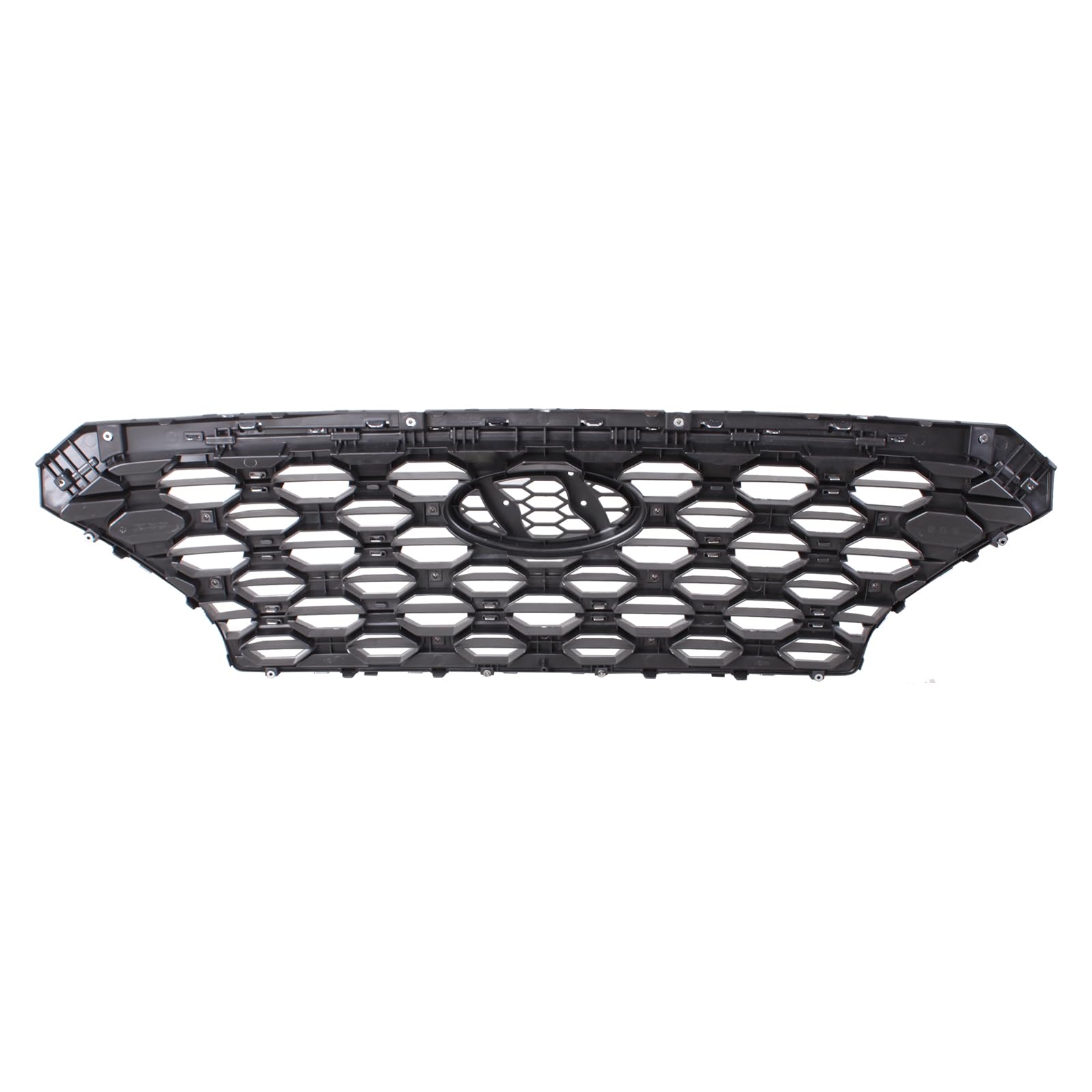 TYG (CAPA QUALITY) Chrome Front Grille Compatible with 2019-2020 Hyundai Santa Fe w/o Front View Camera, PP OEM Replacement Bump