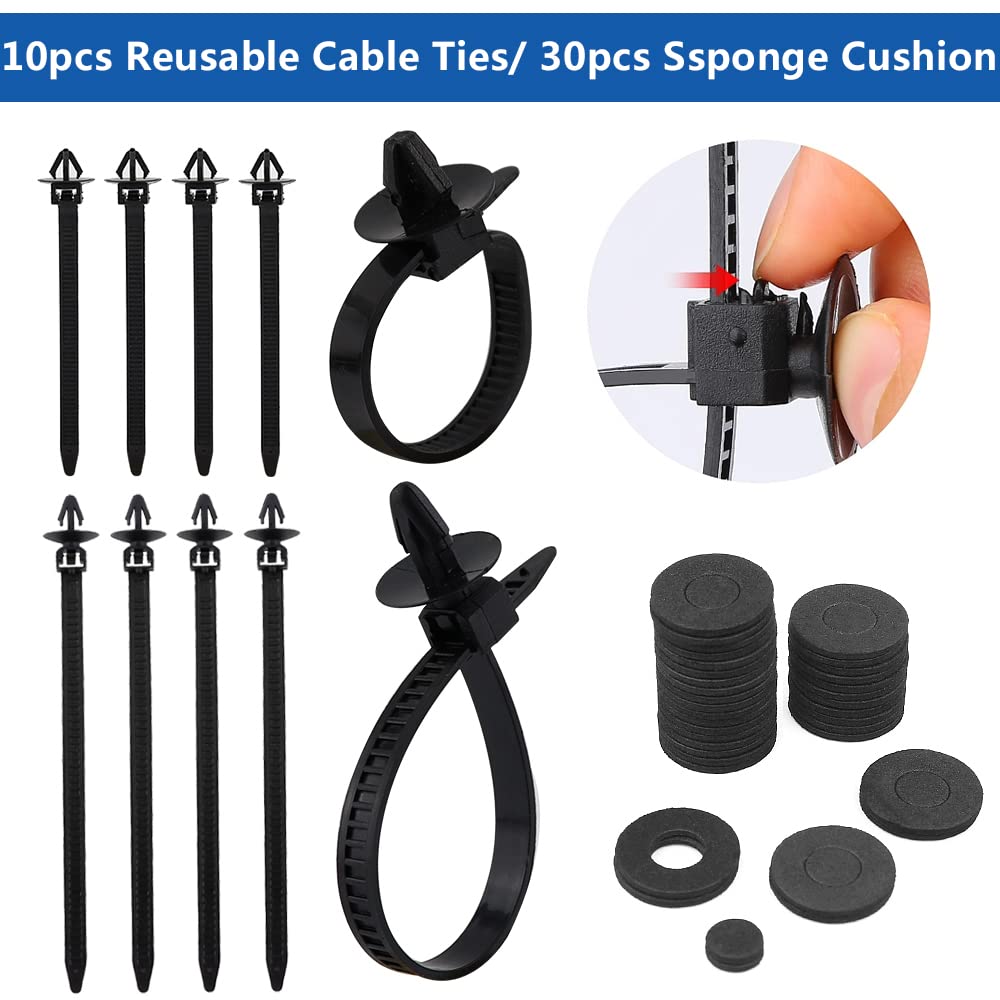 Car Push Retainer Clips Automotive Screws Auto Body 845Pcs Fastener Push Pins Kit Set Panel Bumper Clips with 10 Cable Ties Fast