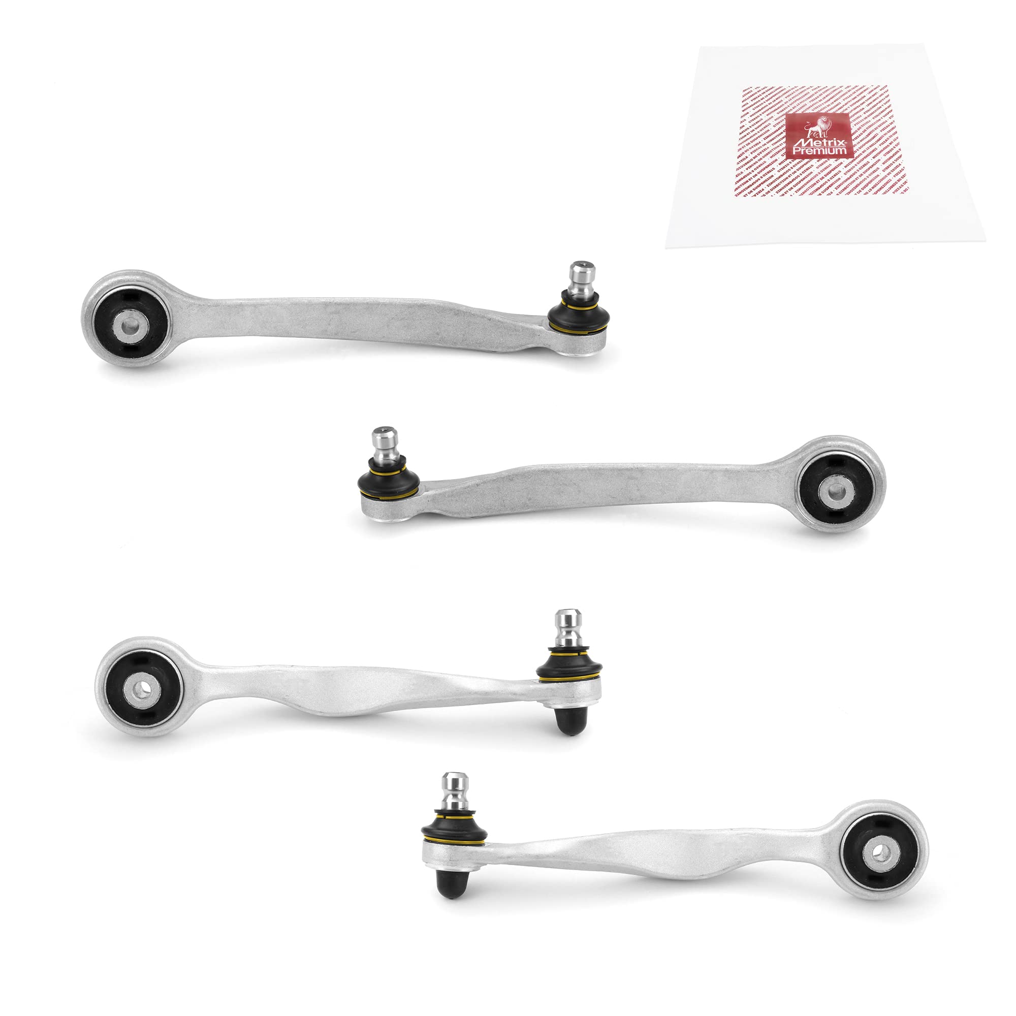 Metrix Premium Chassis Parts - 4 Pc Upper Forward & Rearward Control Arm Kit Fits 09 Audi A4, 03-04 Rs6, 02-03 S6, 01-05 Allroad
