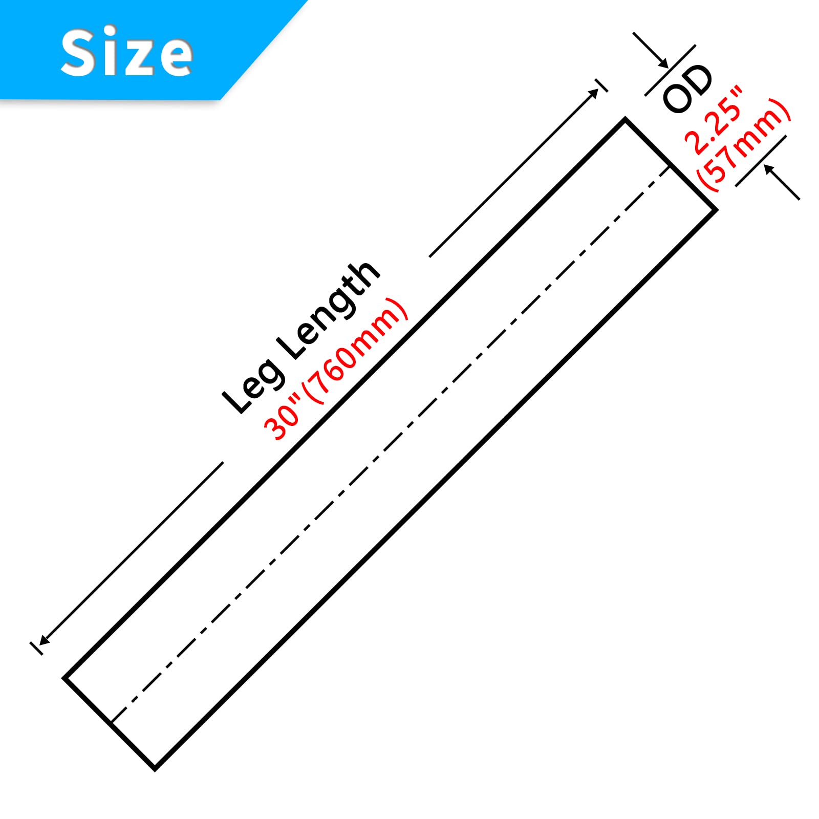 FGJQEFG 2.25 OD Straight Mandrel Exhaust Pipe, 30 Length, T304 Stainless Steel, Universal Fit, Metallic - 1PC
