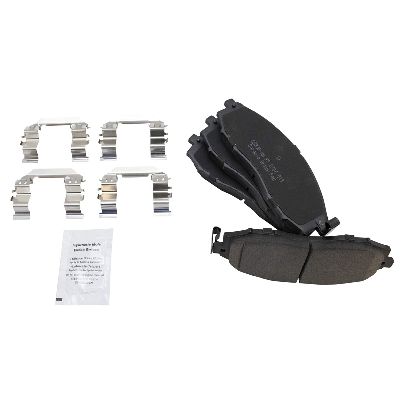 Trq Front Premium Posi Ceramic Disc Brake Pad & Rotor Kit For Nissan Truck Suv
