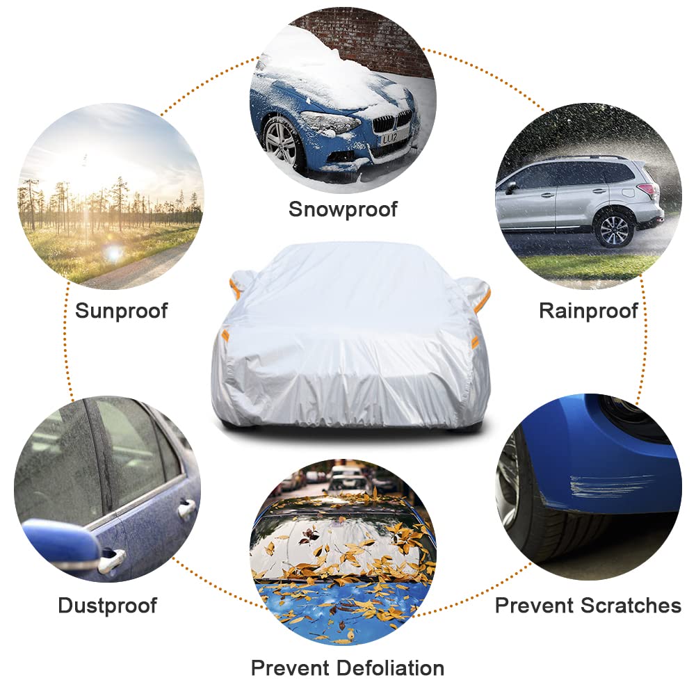 Kayme 6 Layers Suv Car Cover Custom Fit For Mercedes Benz Glc 300 350E(2016-2025) Waterproof All Weather For Automobiles, Outdoo