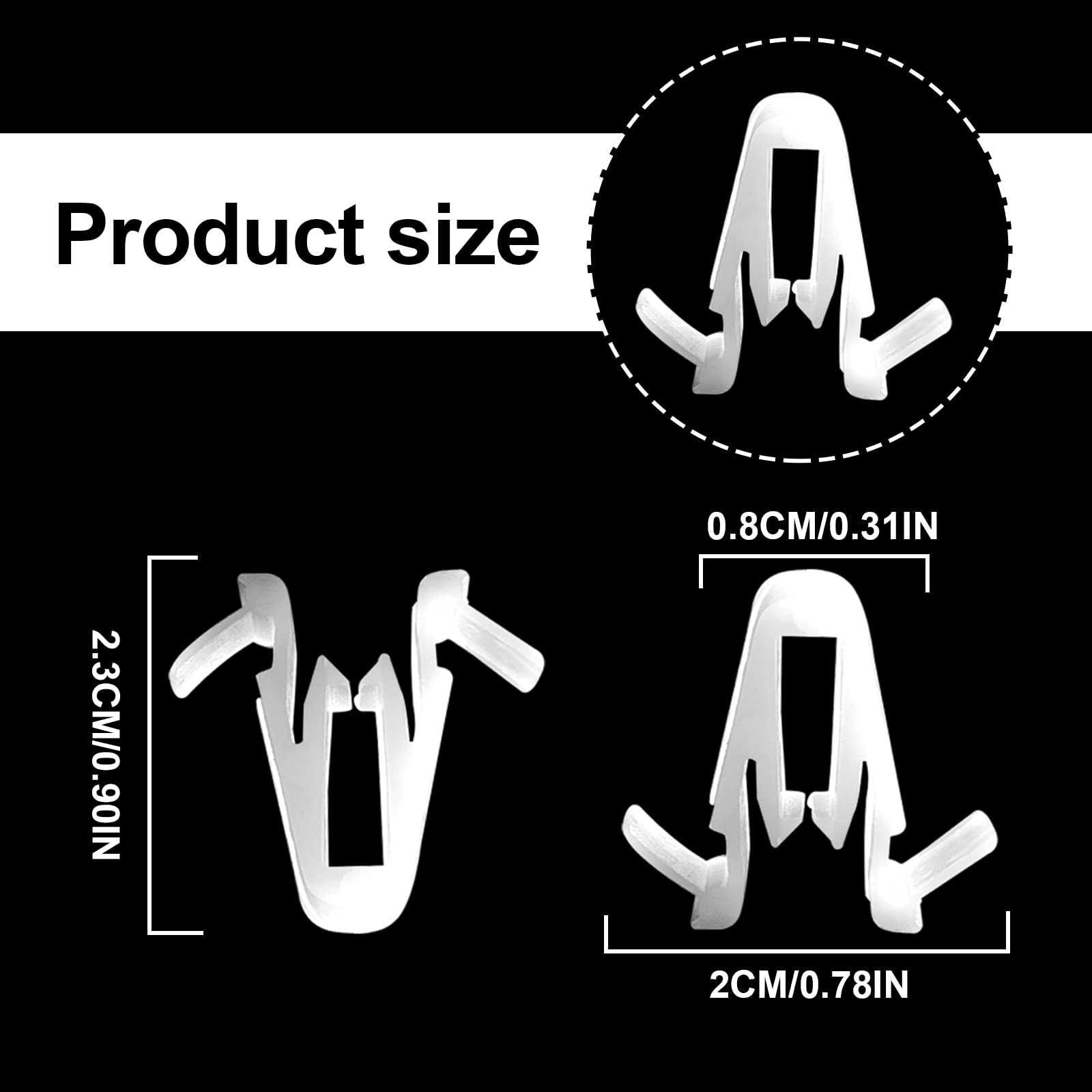 20Pcs Door & Garnish Moulding Clip Compatible With Toyota Lexus 67771-58010 Tundra Tacoma Sequoia Rav4 Land Cruiser Highlander C