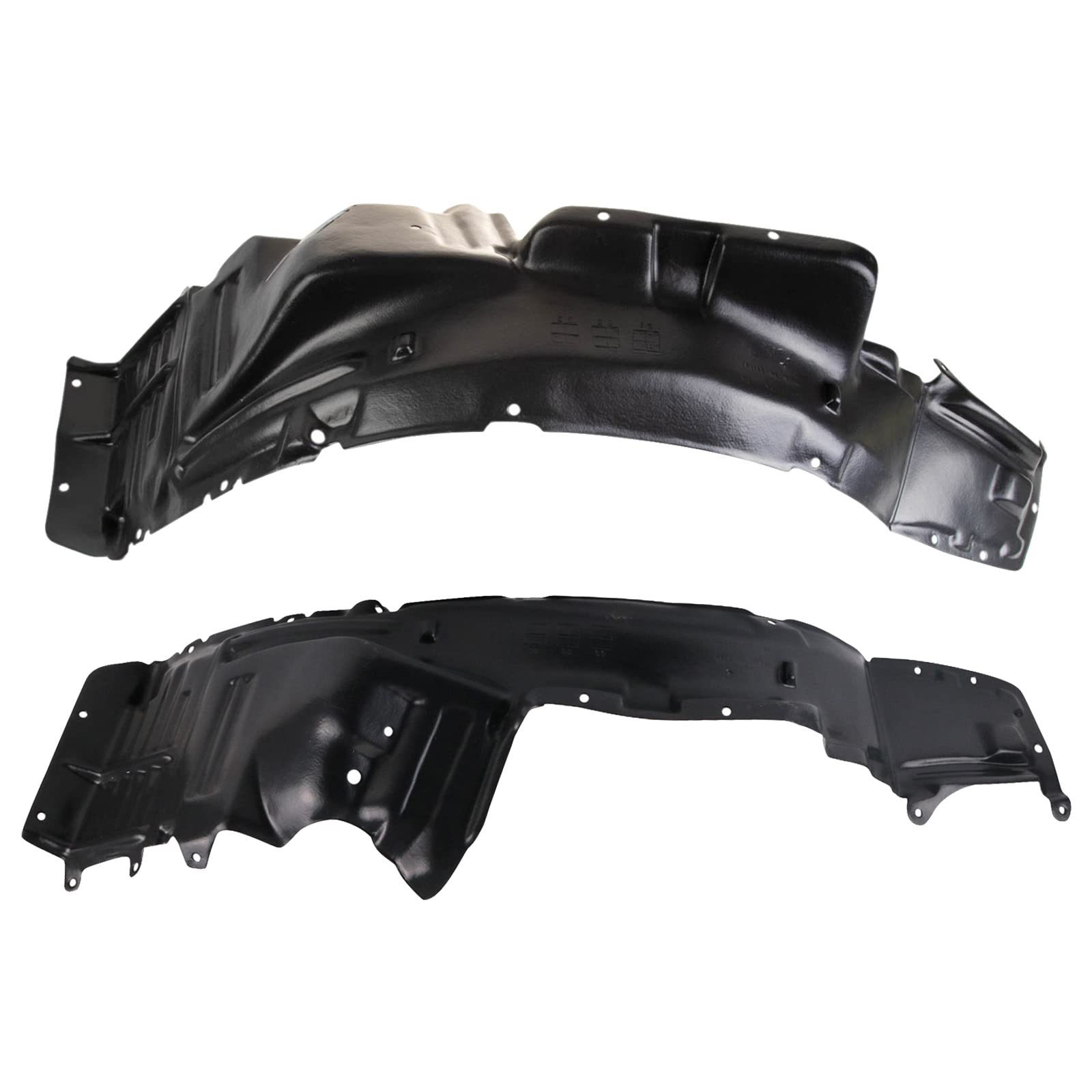Trq Inner Fender Liner Set Compatible With 2004-2007 Mitsubishi Lancer Mi1250105 Mi1251105