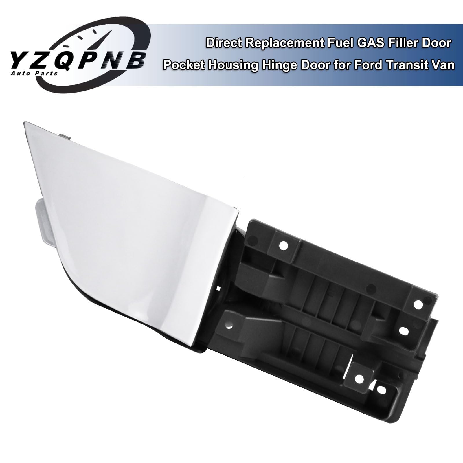 YZQPNB Fuel Filler Door Housing Pocket Hinge w/White Cover Compatible with 2015-2023 Ford Transit Van 150 250 350 Gasoline Engin