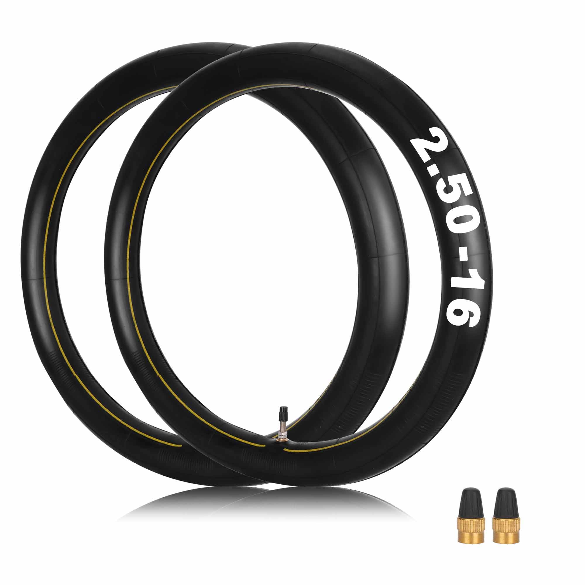 (2-Pack) 2.25/2.50-16' Inner Tube Replacement For Xr 75 80 Crf 80F Dirt Bike Atv Off Road Motorcycle, Straight Valve Stem