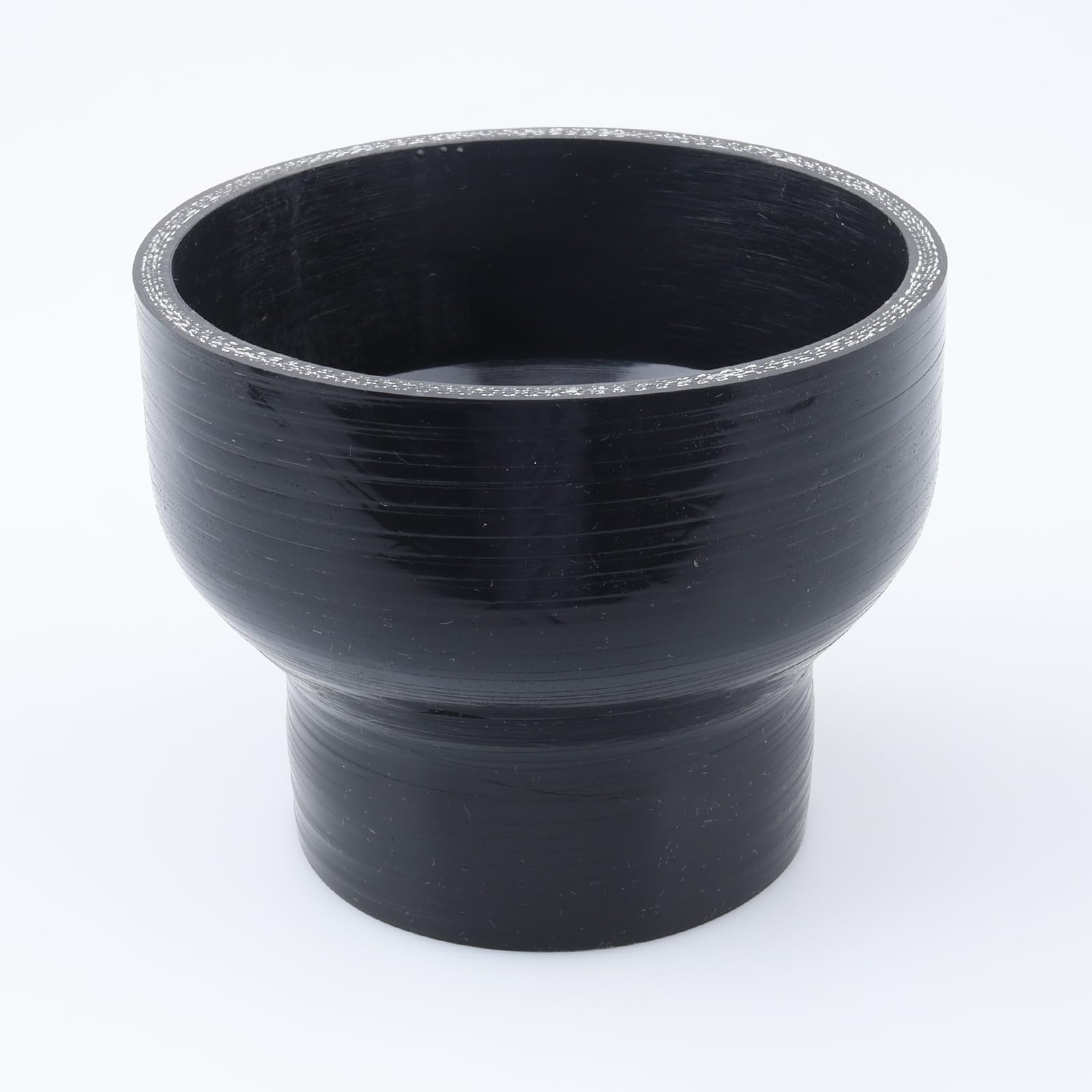 AC PERFORMANCE Silicone Hose Straight Reducer, ID 4.5" to 3", Black, 4-Ply Reinforced, 3" Length