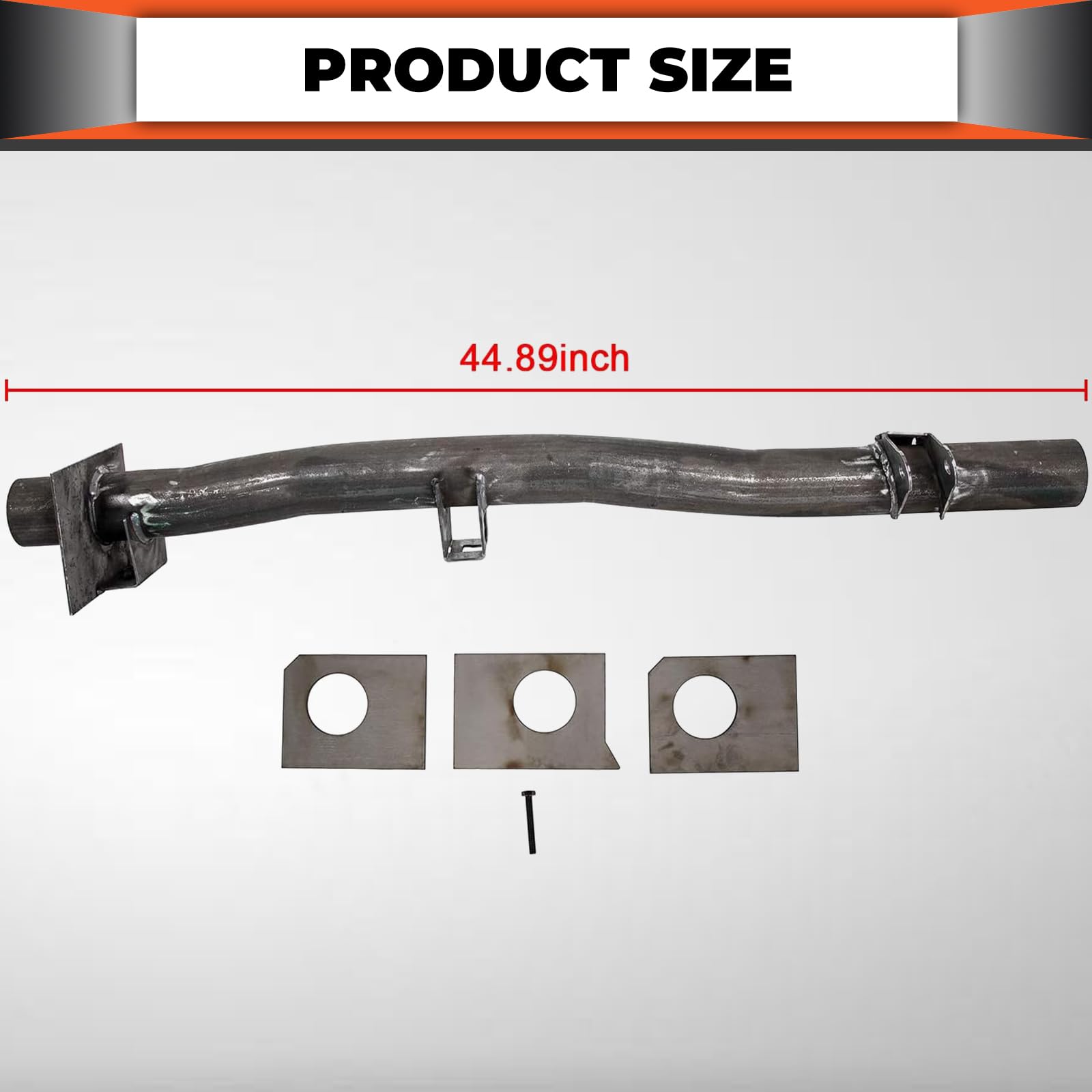 ECOTRIC Rear Fuel Tank Support Crossmember for 1999-2006 Chevy Silverado/GMC Sierra 1500/2500, Alloy Steel, Large, Black