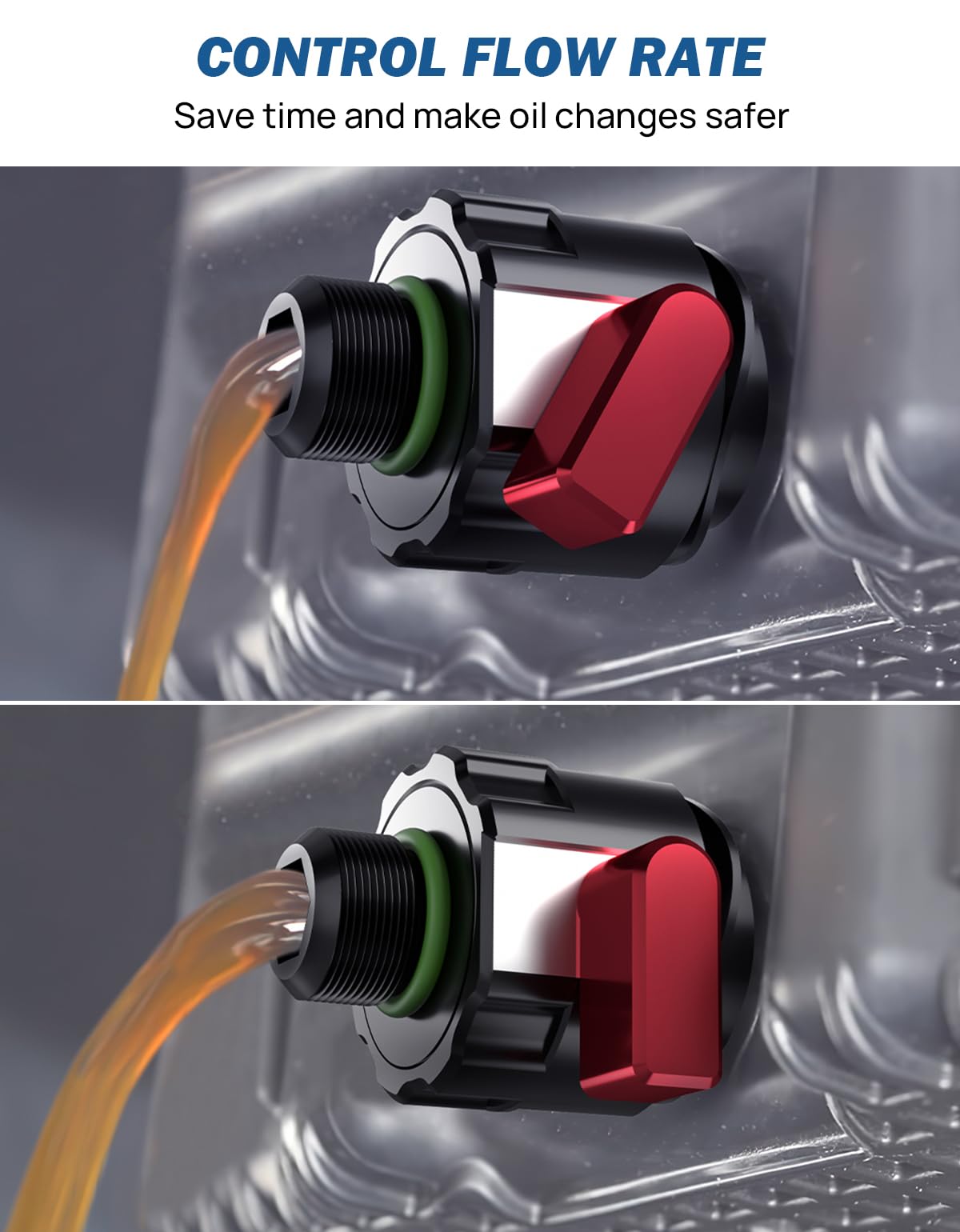 JOYTUTUS Oil Drain Plug Compatible with 2015-2024 F150 2.7L 5.0L Raptor Mustang, 2021-2024 Bronco V6 Oil Drain Valve, Replace BC