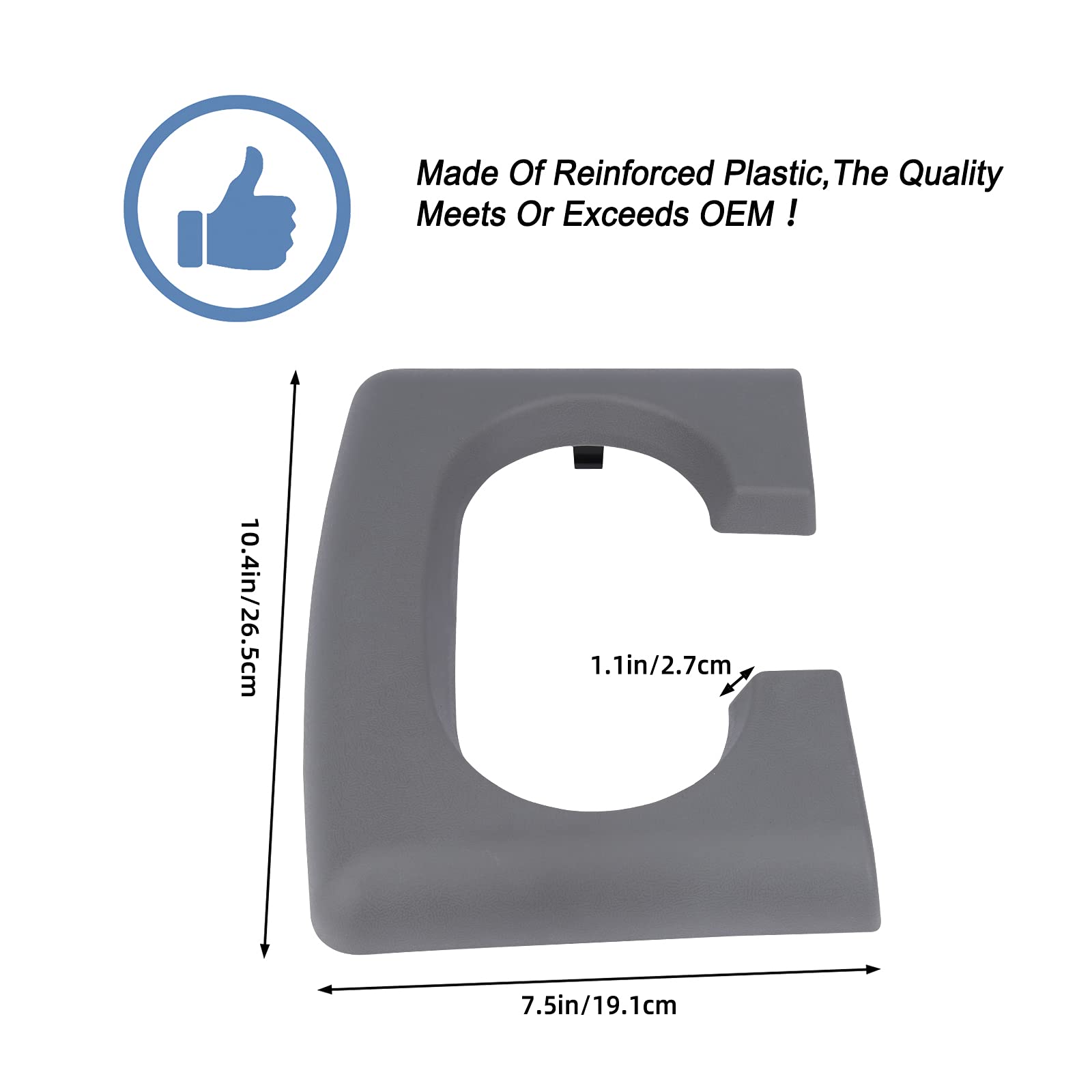 ONER AUTO PARTS Center Console Cup Holder Replacement Pad, Bench Seat Center Console Cupholder Armrest Pad,Include 2pcs Coasters