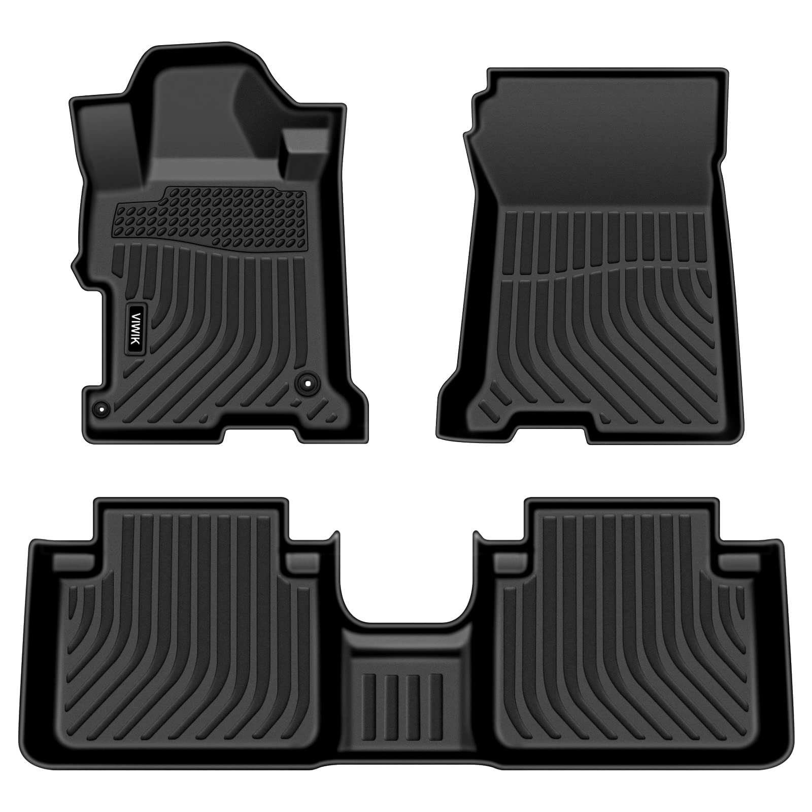 Viwik Floor Mats Compatible For 2013 2014 2015 2016 2017 Accord, Car Mats All Weather Custom Floor Liners Full Set Include 1St A