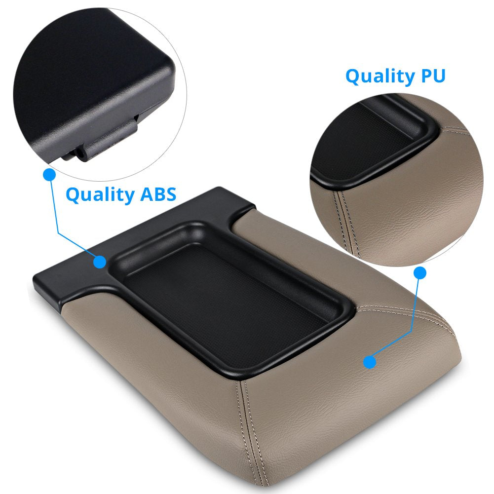 VANJING Center Console Lid Cover Armrest Kit Compatible with Cadillac Chevrolet GMC Pickup Truck Suburban Tahoe Silverado Sierra