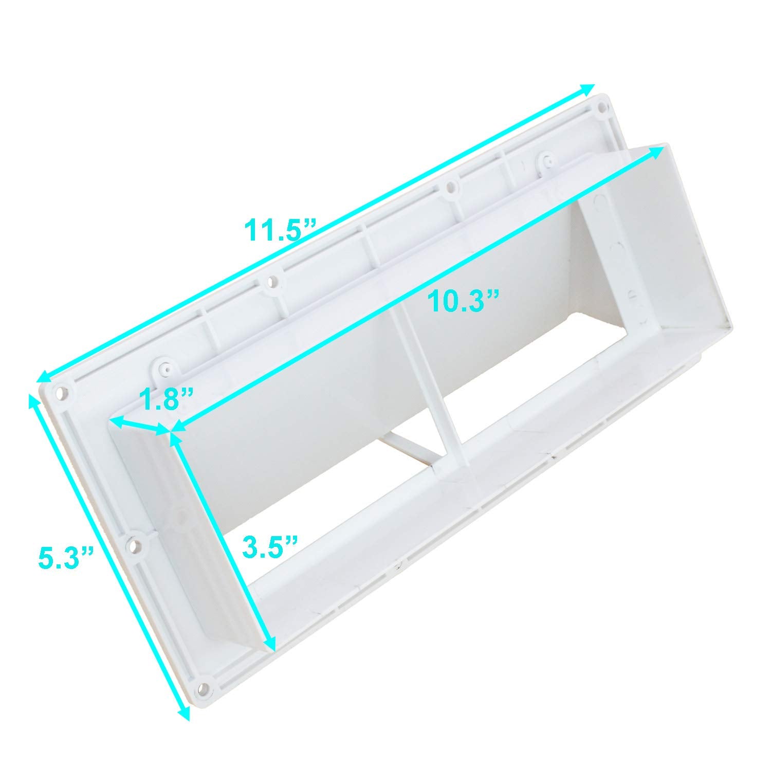 X-Haibei Rv Range Hood Exhaust Vent Cover, Stove Bathroom Vent Cover Outside Damper For Motorhome Trailer Camper (White)