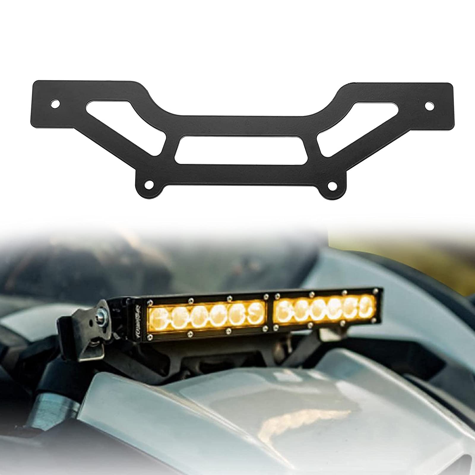 Kemimoto X3 Shock Tower Light Bar Mount Compatible with Can-Am Maverick X3 & X3 Max X RS Turbo R, Work with 10-14 LED Front Ligh