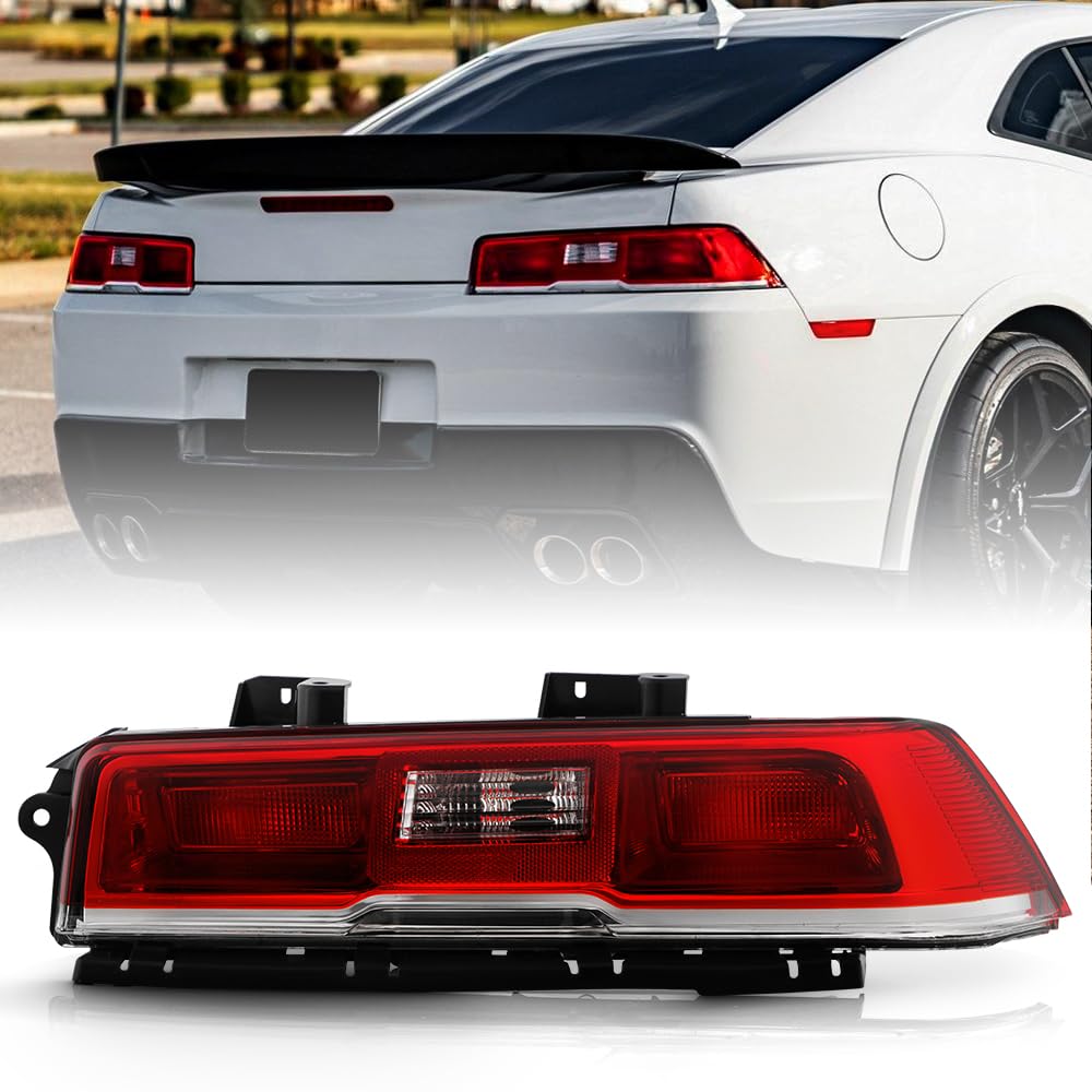 KEEKPO - For 2014-2015 Chevy Camaro Incandescent Type Red Clear Tail Light Brake Lamp Replacement Left Driver Side