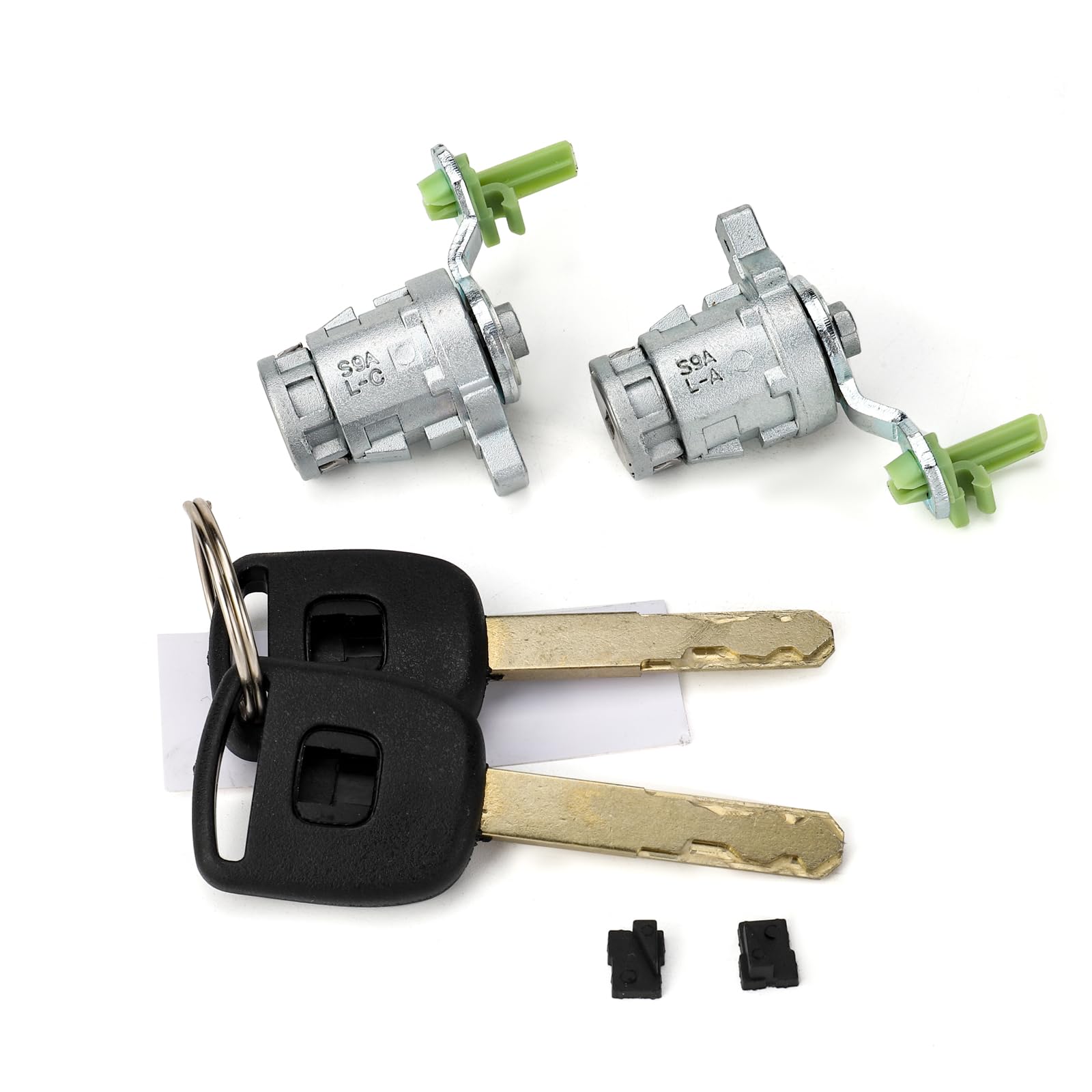 Lock Cylinder W/2 Keys Left & Right Compatible With Honda 1998-2002 Accord, 2001-2005 Civic, 1999-2004 Odyssey, 2000-2009 S2000,