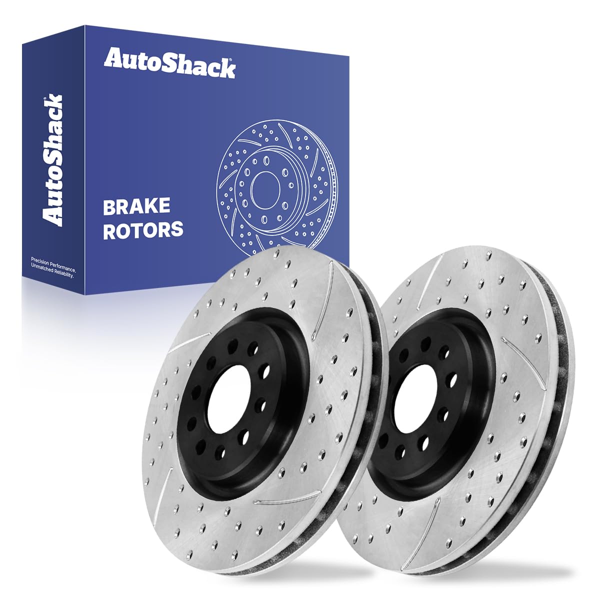 AutoShack Front Brake Rotors for Chrysler & Dodge, 200 2015-2017 Dart 2013-2016, AWD FWD L4 1.4L 2.0L 2.4L V6 3.6L - E-Coated Dr