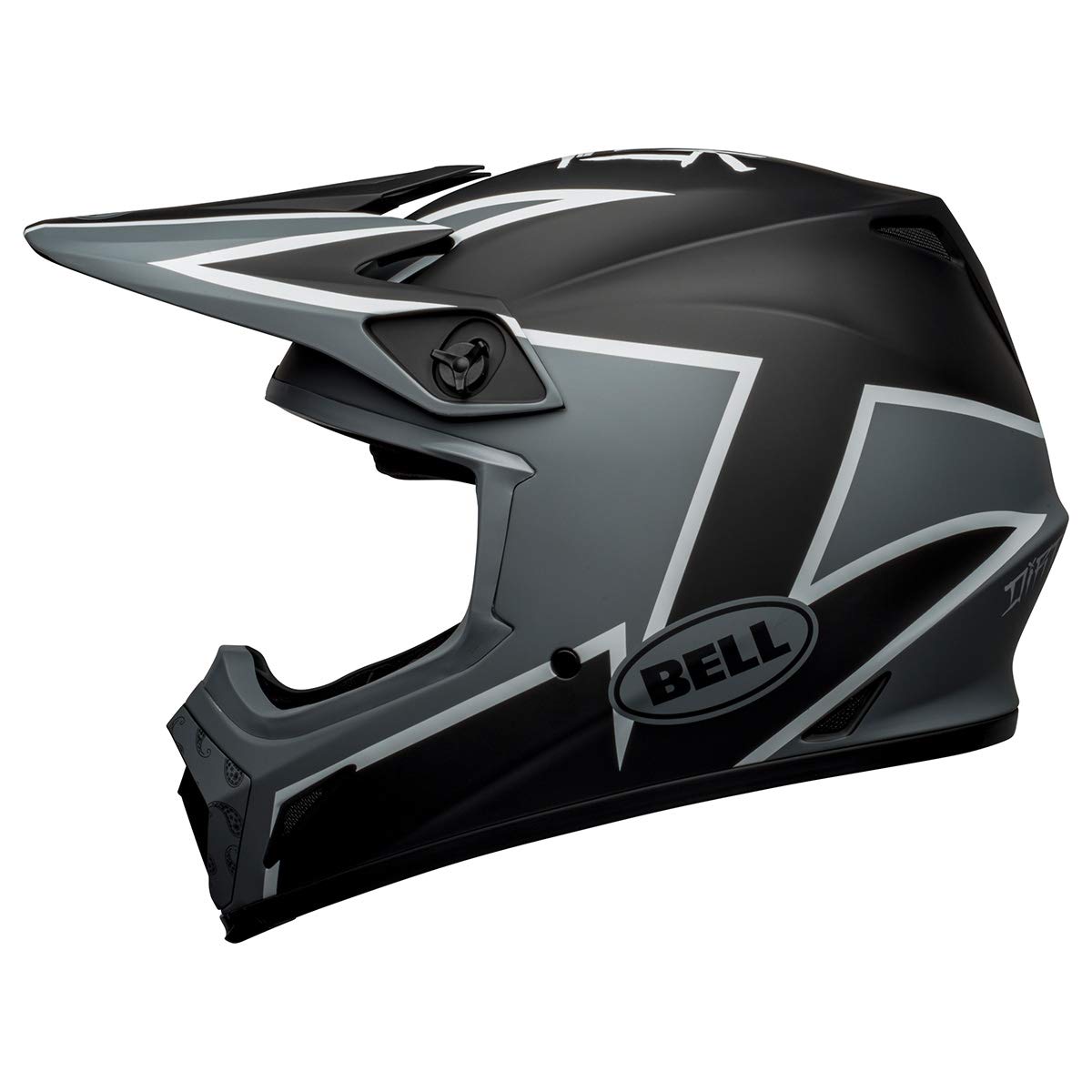 Bell Mx-9 Mips Dirt Helmet (Twitch Matte Black/Gray/White - 2X-Large)