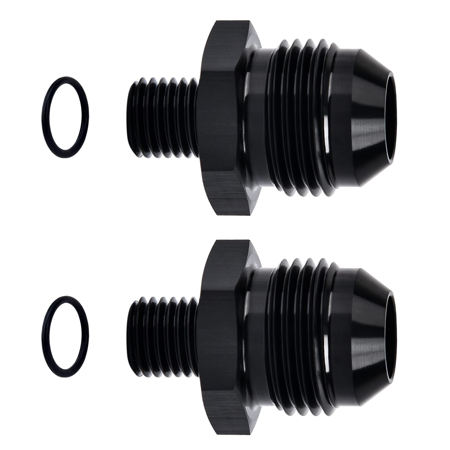 Evil Energy 8An Male Flare To M10 X 1.25Mm Male Metric Fitting Adapter Aluminium Alloy 2Pcs