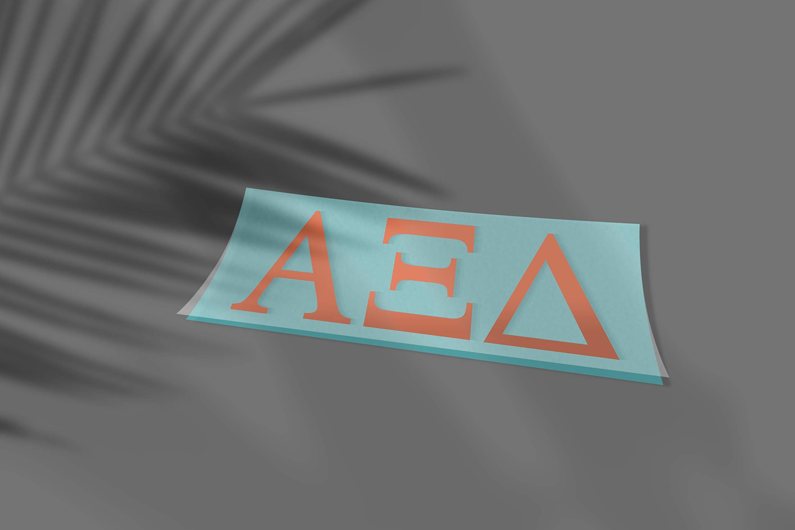 Pro-Graphx Alpha Xi Delta Greek Sorority Sticker Decal, 2.5 Inches Tall, Coral